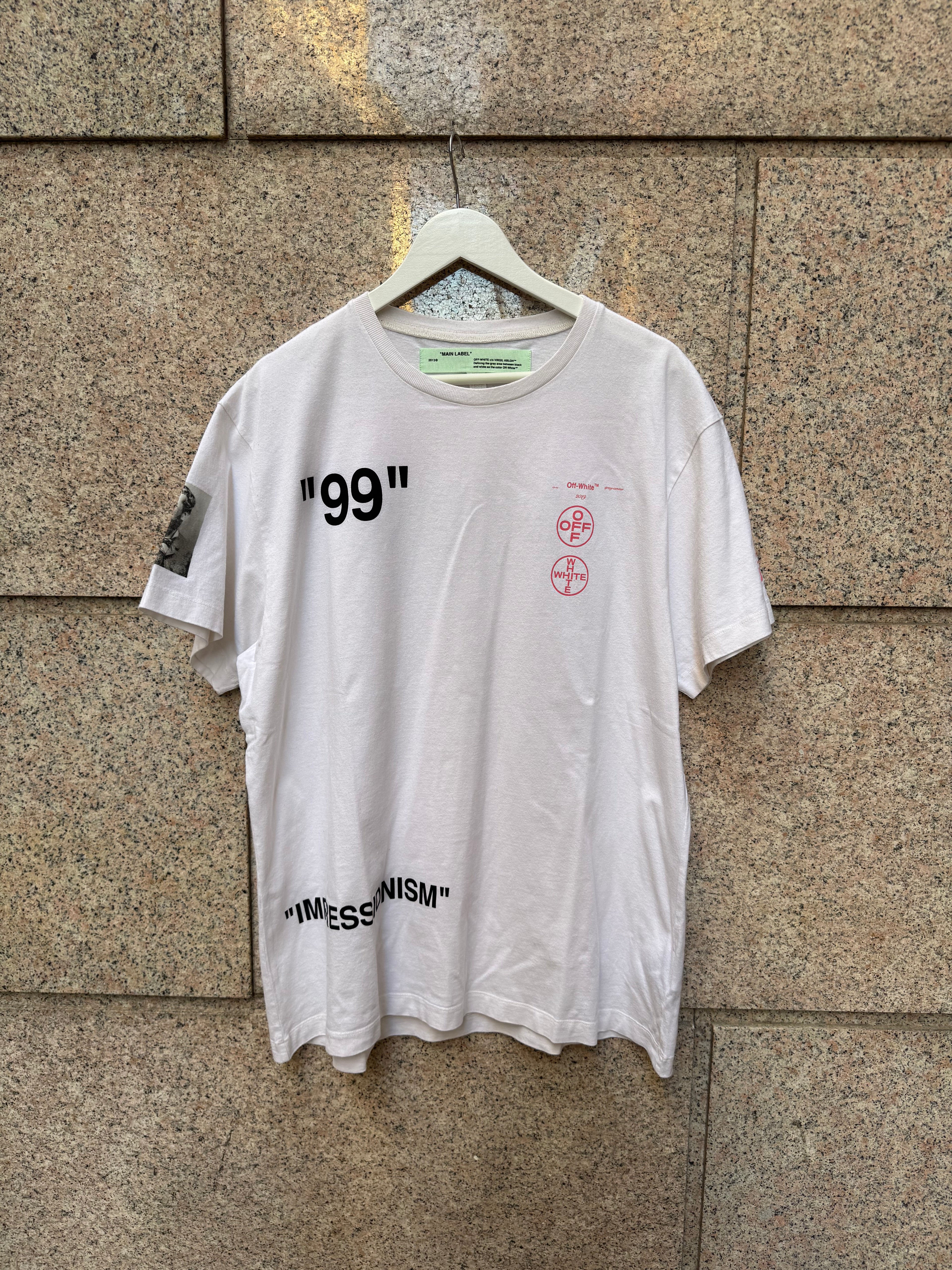 Off-White Impressionism White Tee - S Over (USED)