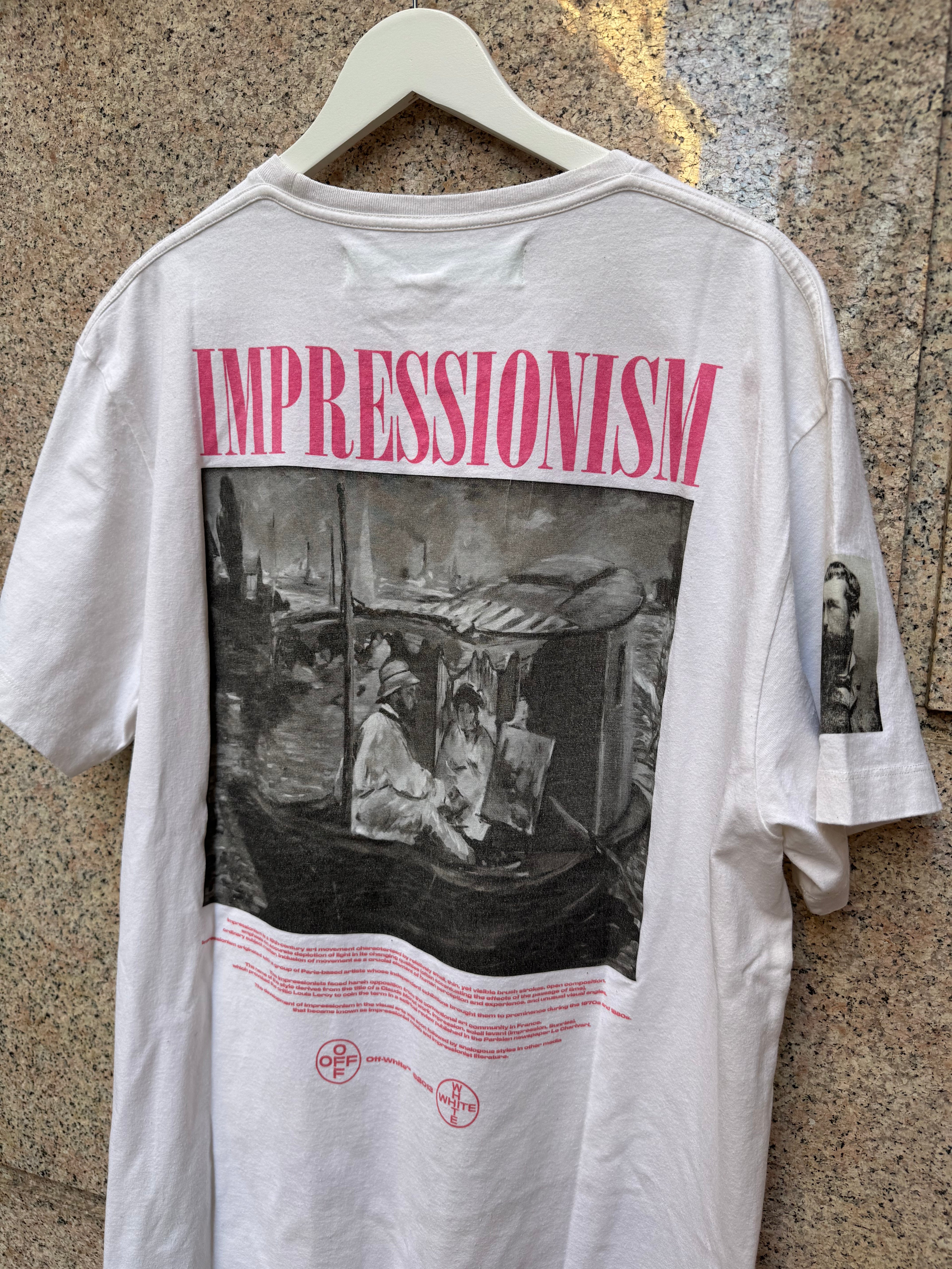 Off-White Impressionism White Tee - S Over (USED)