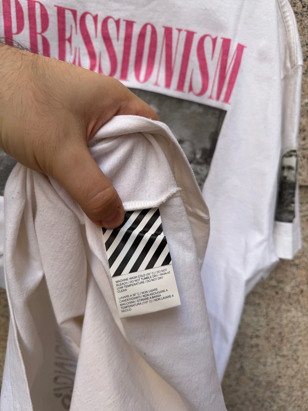 Off-White Impressionism White Tee - S Over (USED)