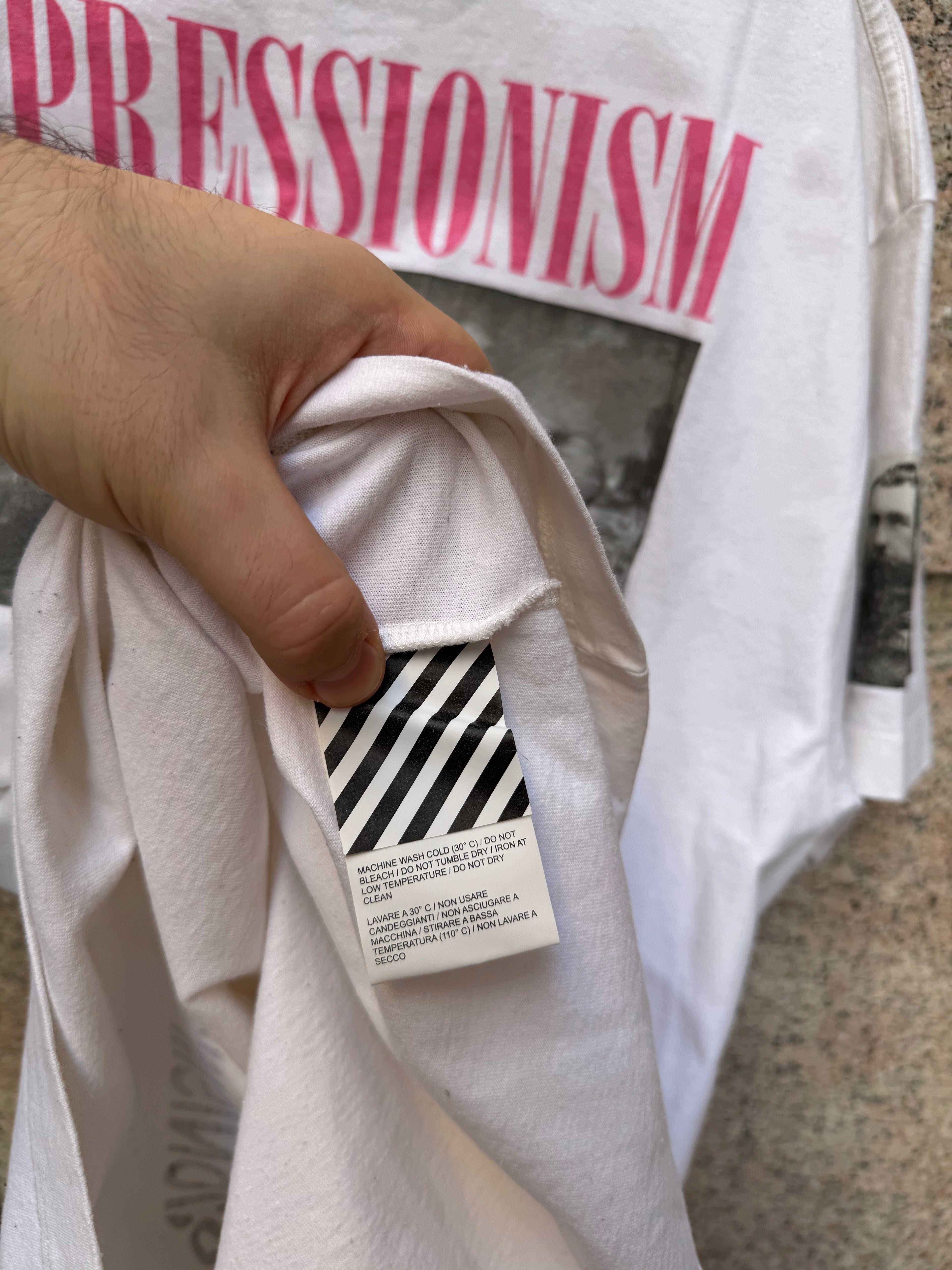 Off-White Impressionism White Tee - S Over (USED)