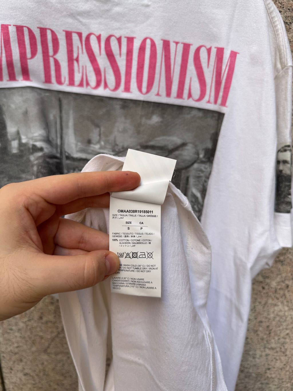 Off-White Impressionism White Tee - S Over (USED)