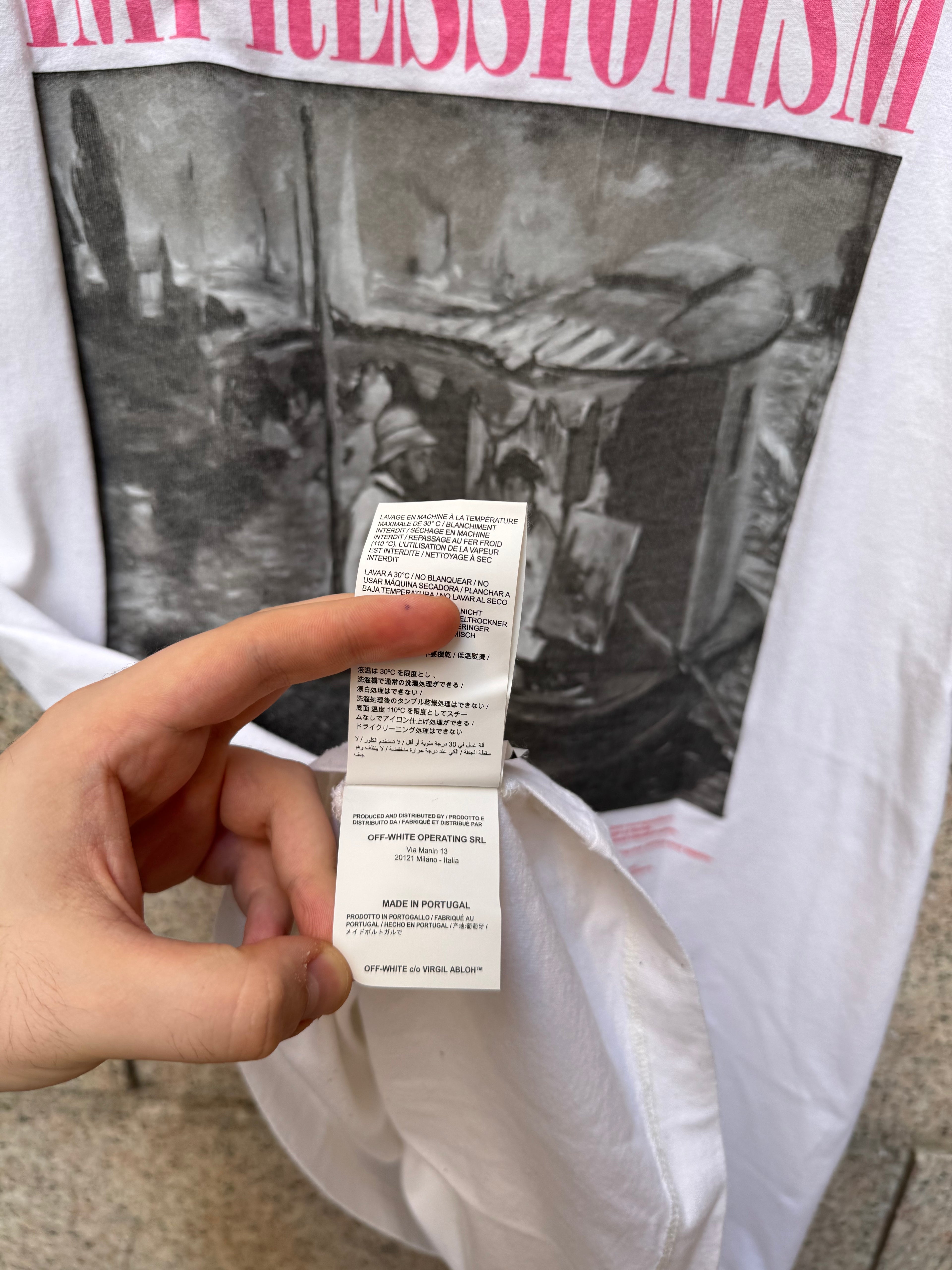Off-White Impressionism White Tee - S Over (USED)
