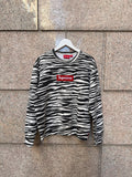 Supreme Crewneck Box Logo Zebra - S (USED)