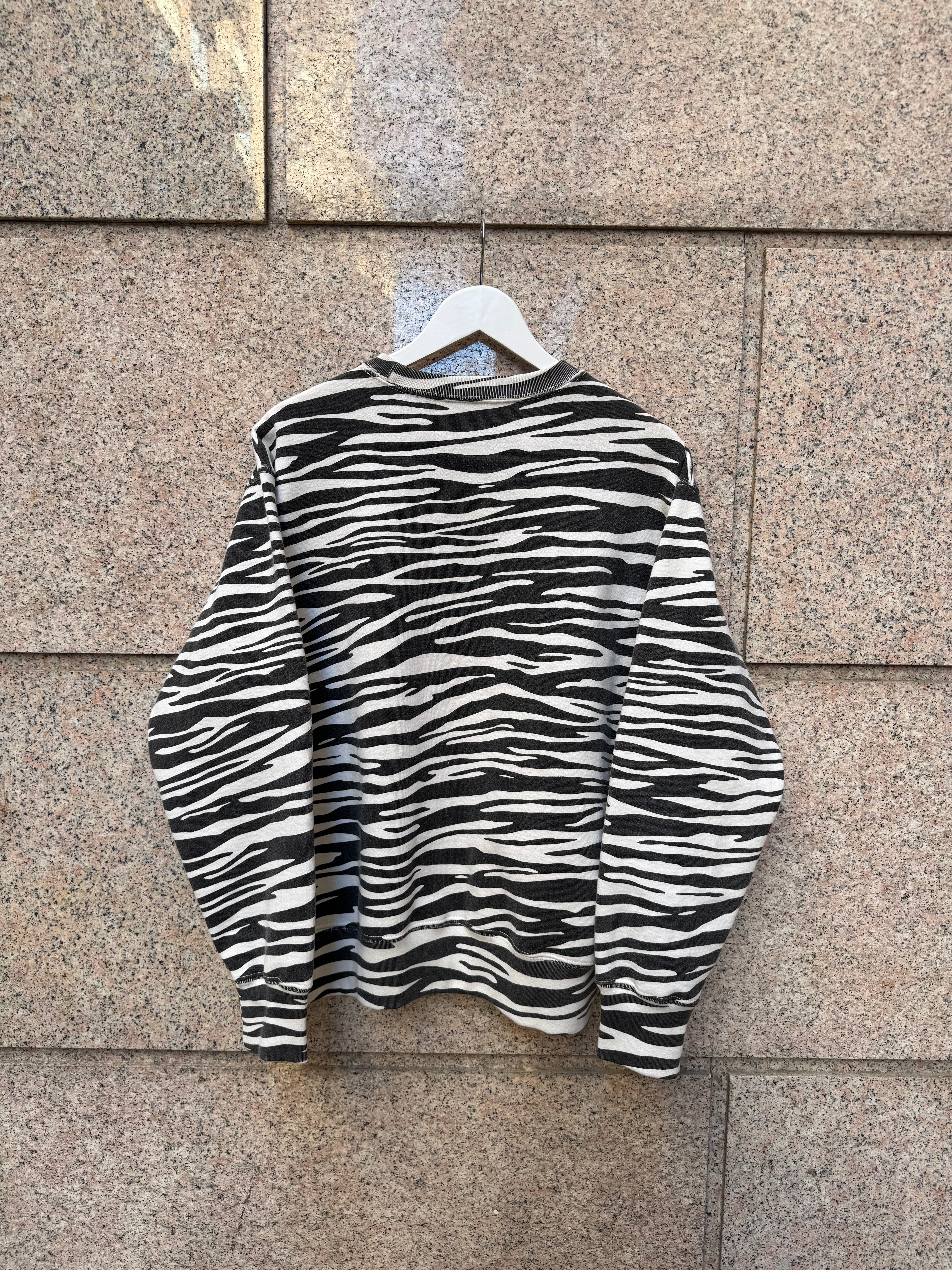 Supreme Crewneck Box Logo Zebra - S (USED)