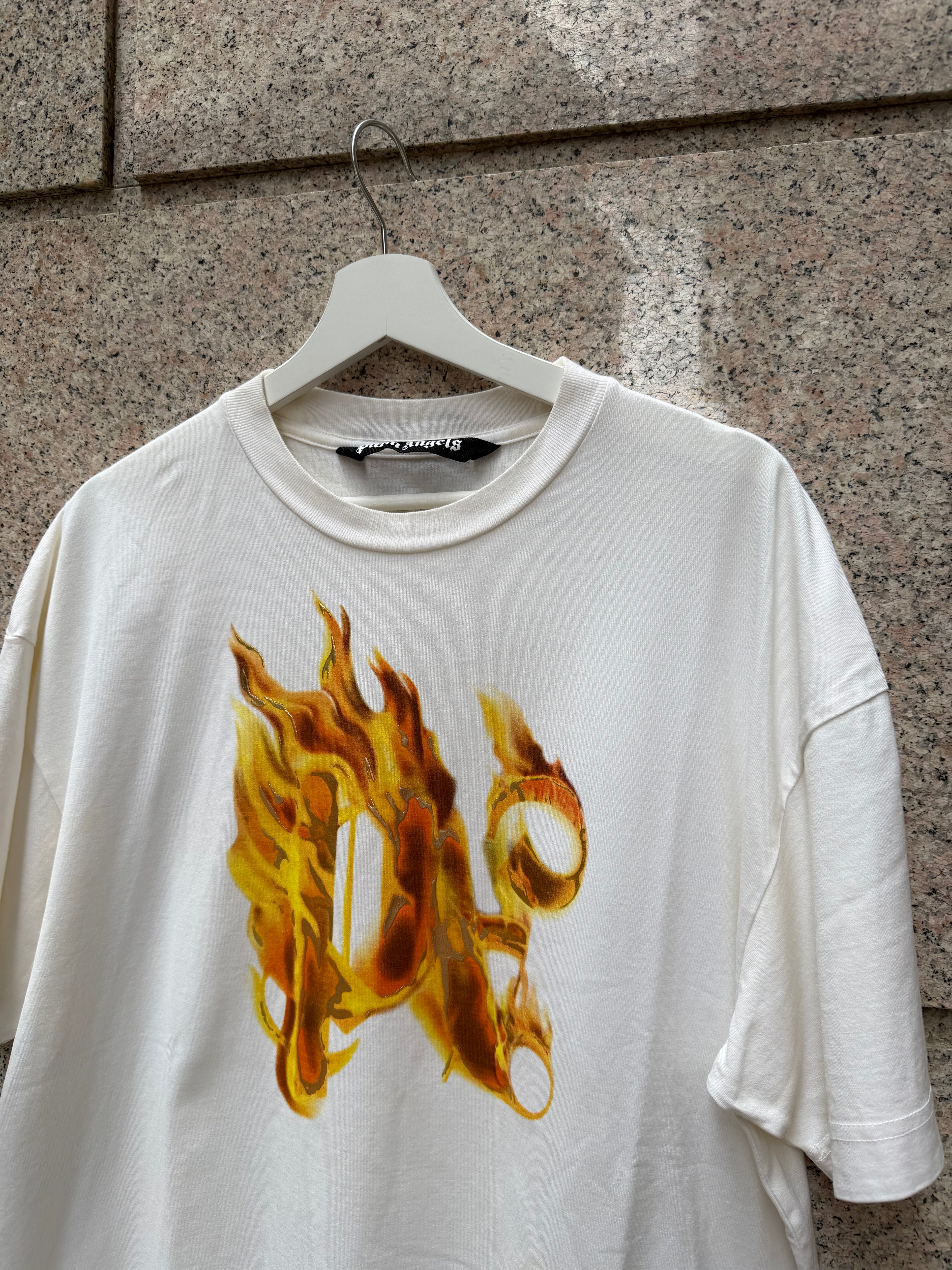 Palm Angels White Gold T-Shirt - M (USED)