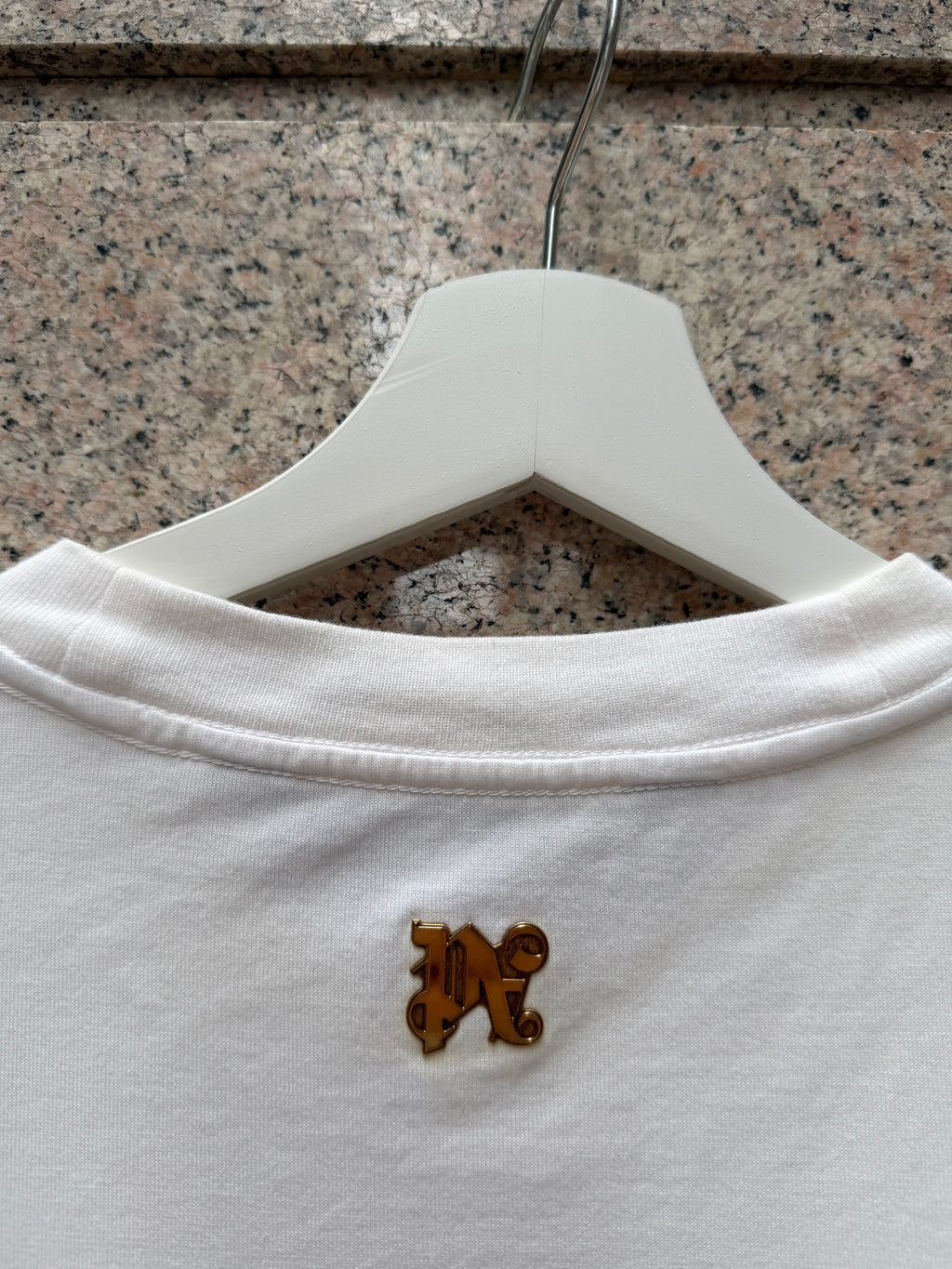 Palm Angels White Gold T-Shirt - M (USED)