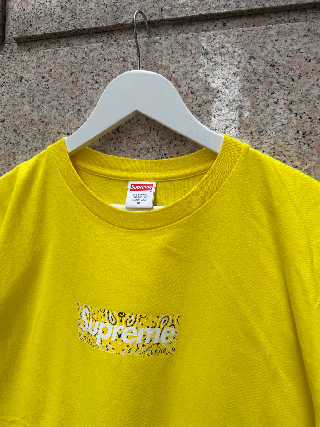 Supreme Bandana Logo Yellow- M (USED)