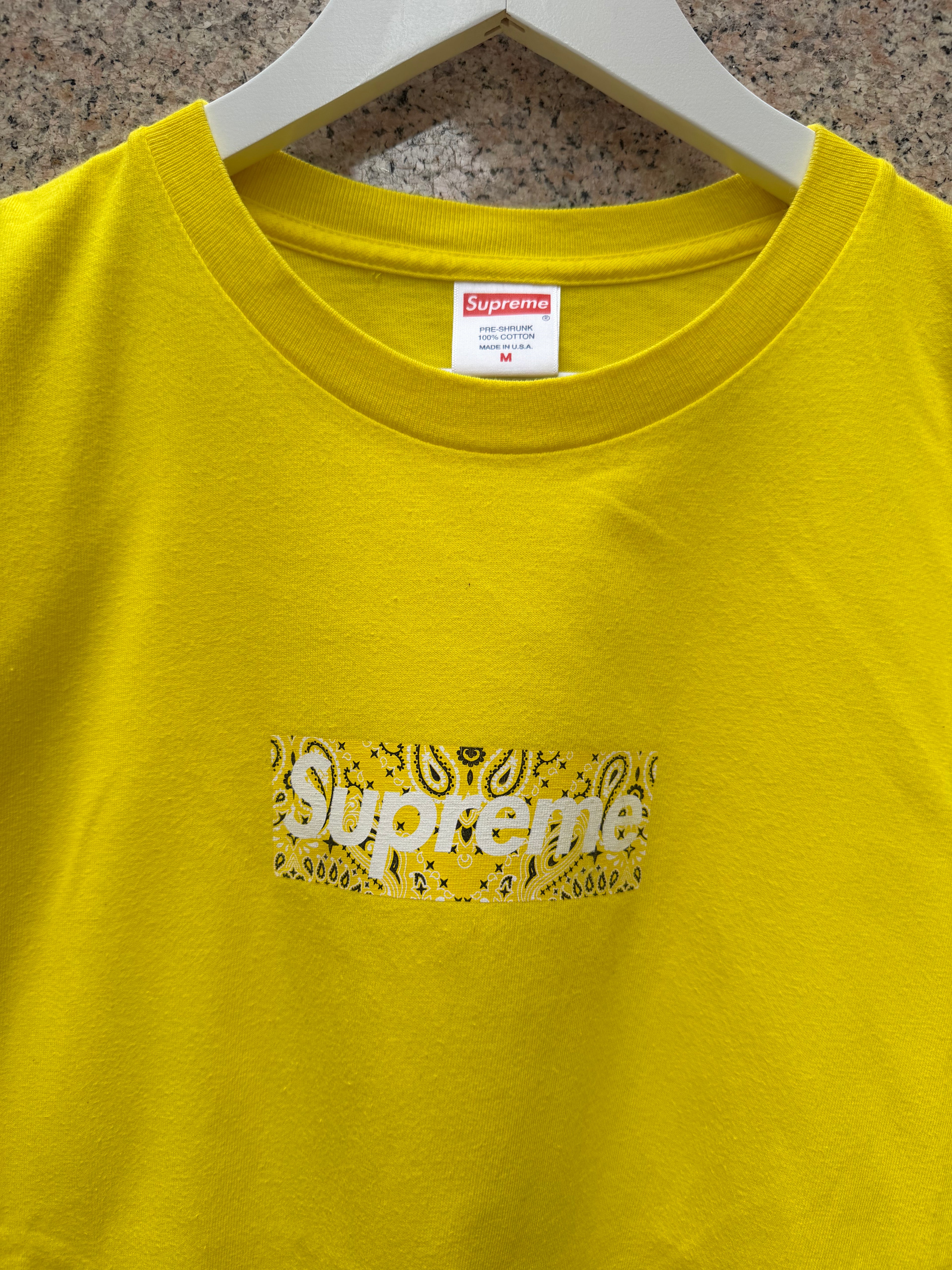 Supreme Bandana Logo Yellow- M (USED)