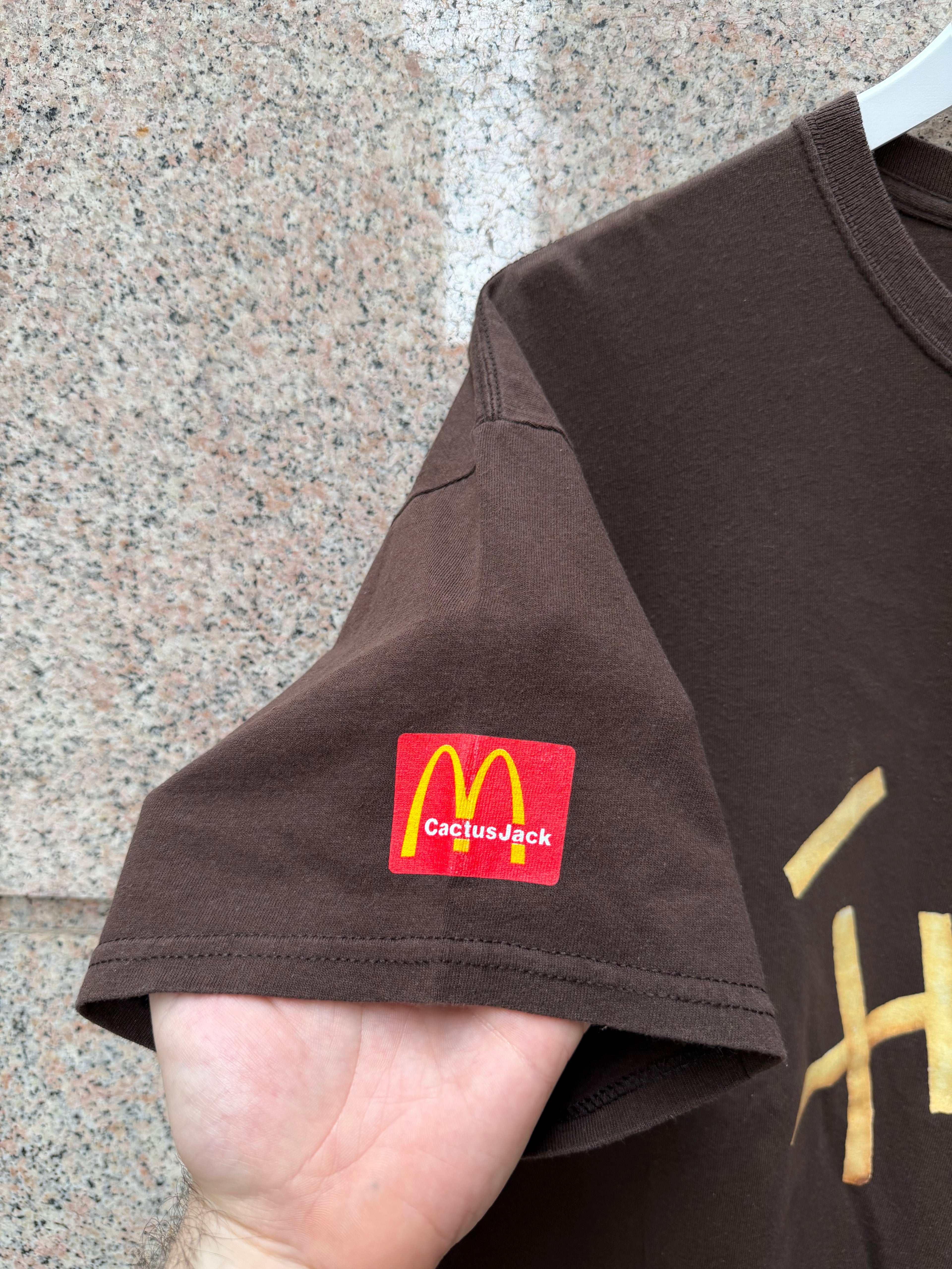 Travis Scott X Mc Donalds Chips T- Shirt Brown - L (USED)