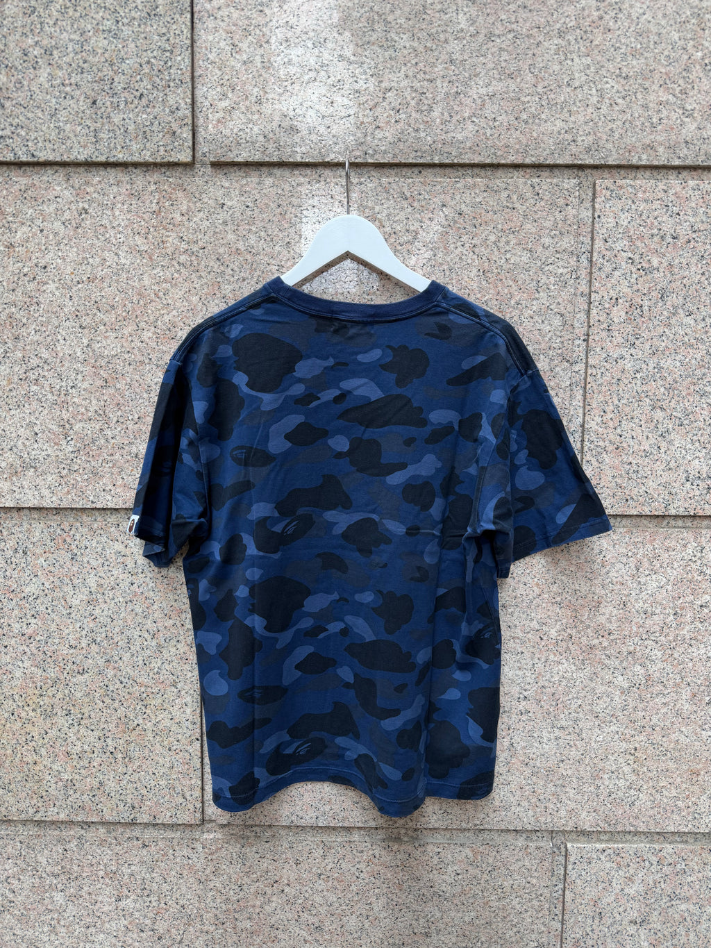 A Bathing Ape Bape Ponr Camo T-Shirt Blue - L (USED)