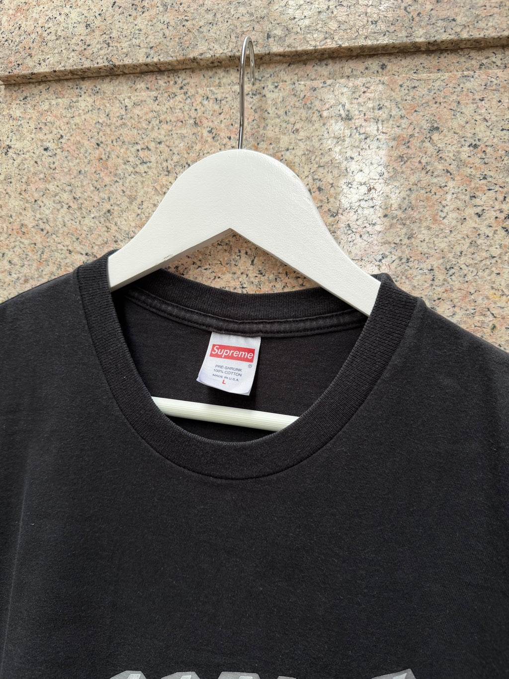 Supreme Banner Tee Black - L (USED)