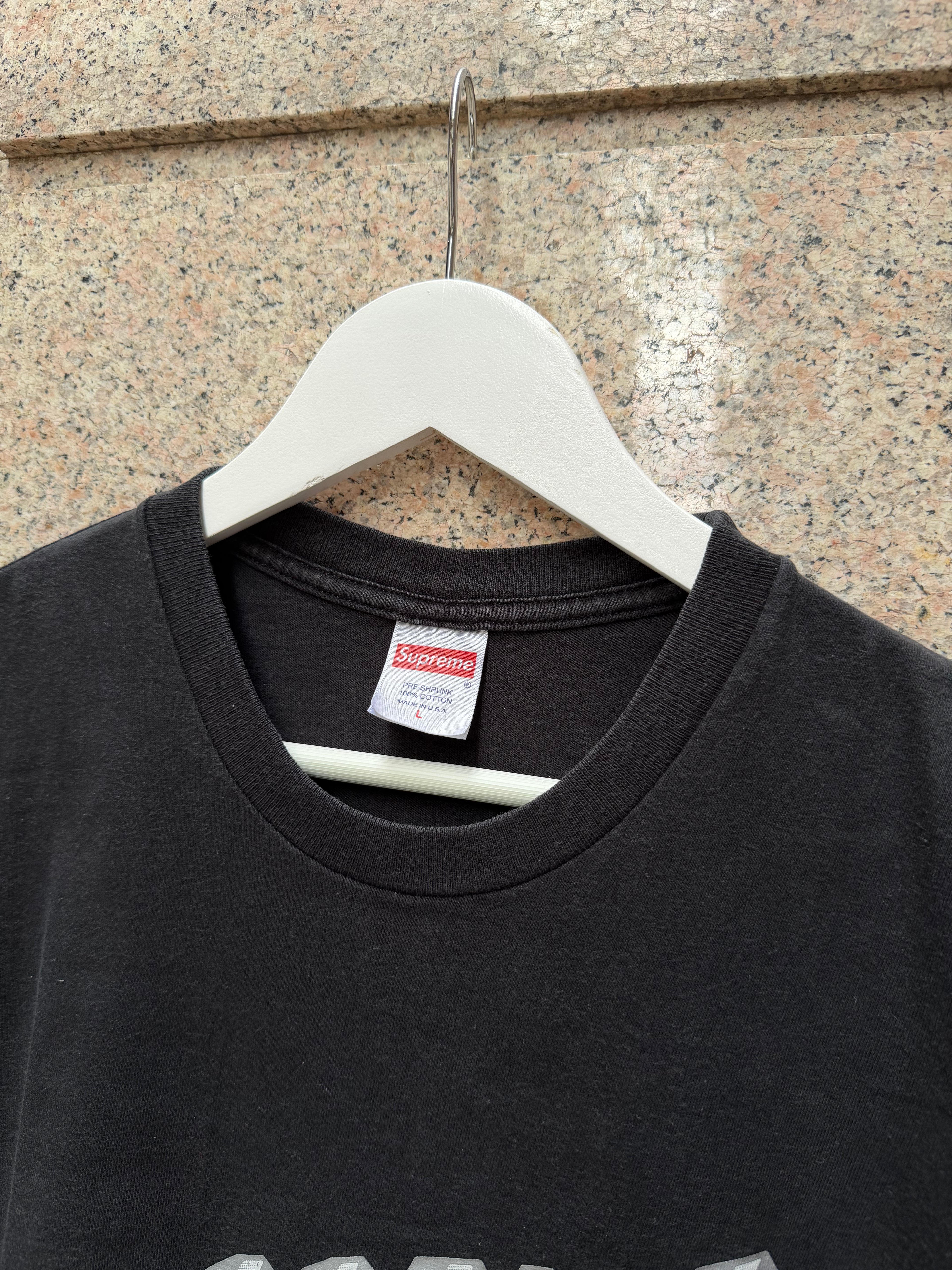 Supreme Banner Tee Black - L (USED)