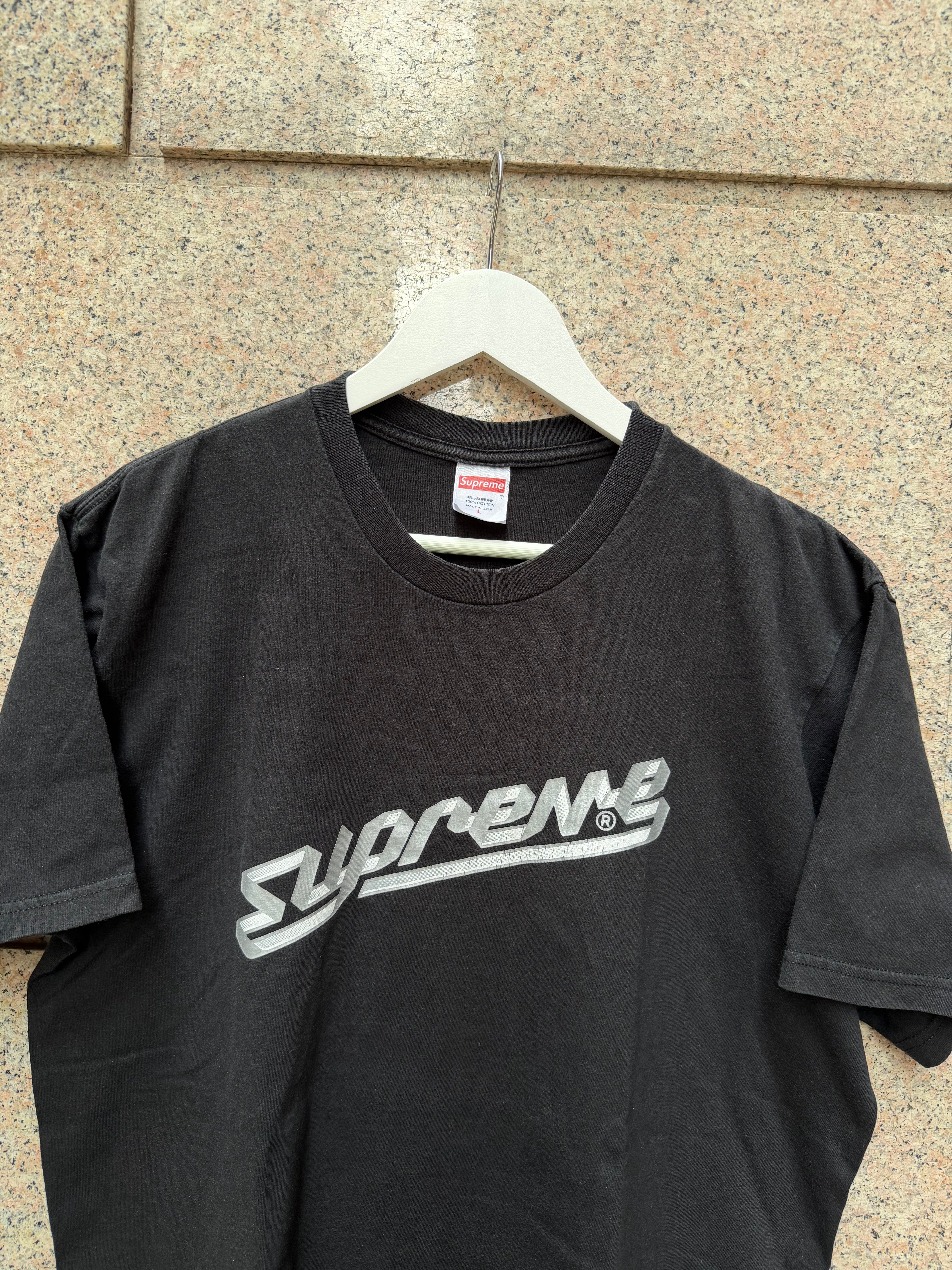 Supreme Banner Tee Black - L (USED)