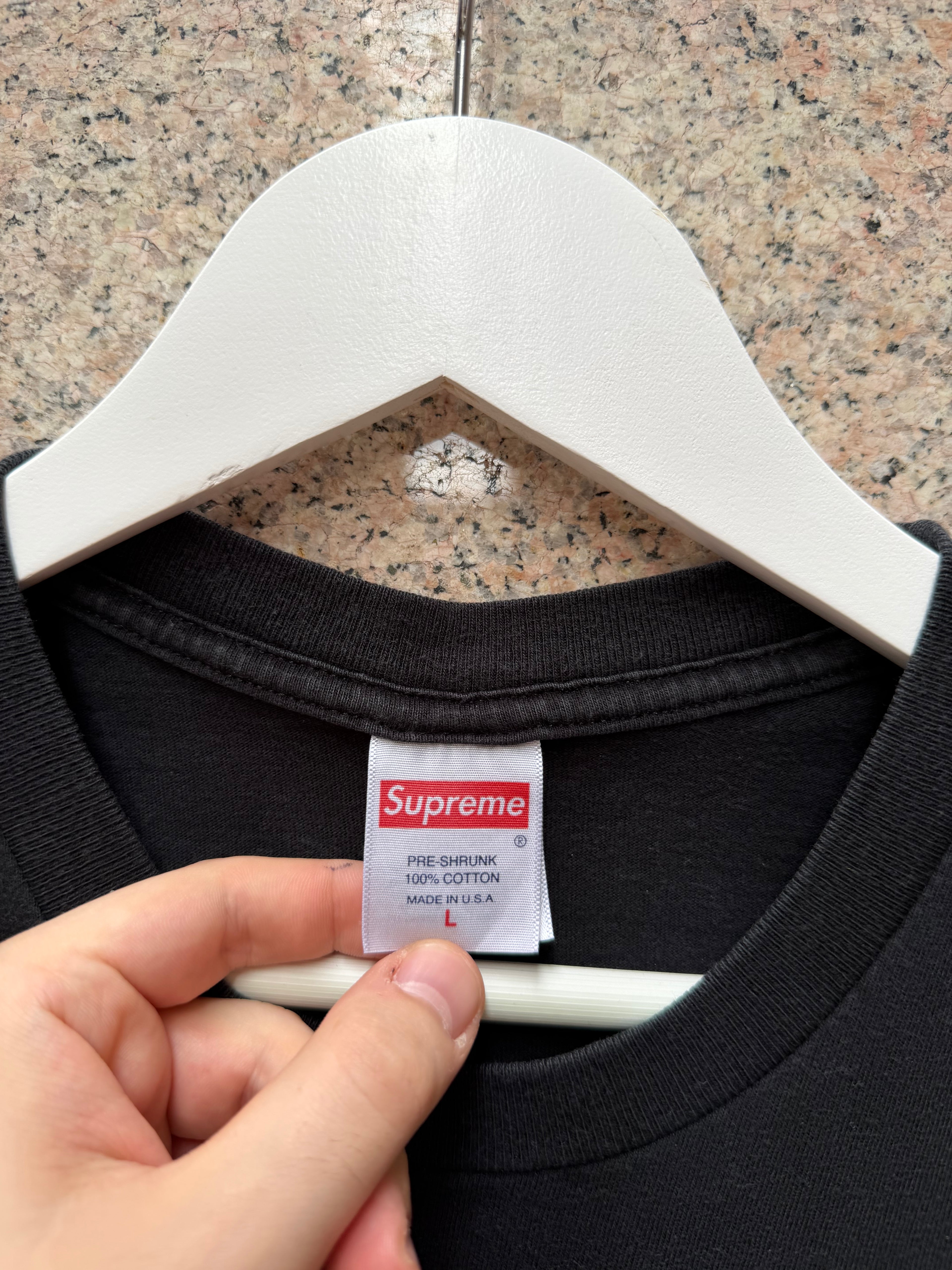 Supreme Banner Tee Black - L (USED)