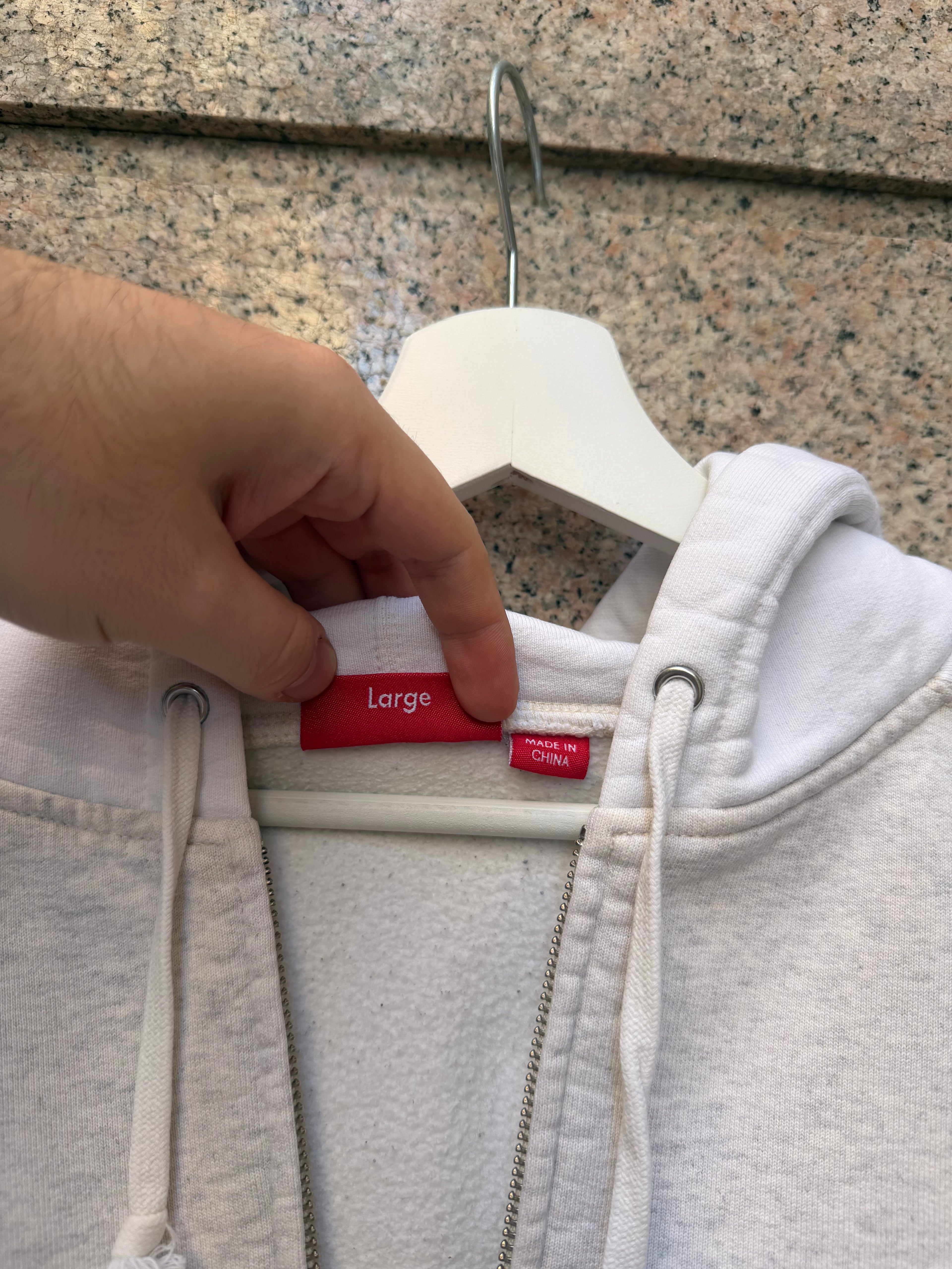 Supreme Zip Hoodie Gonz Arc Logo Grey - L (USED)