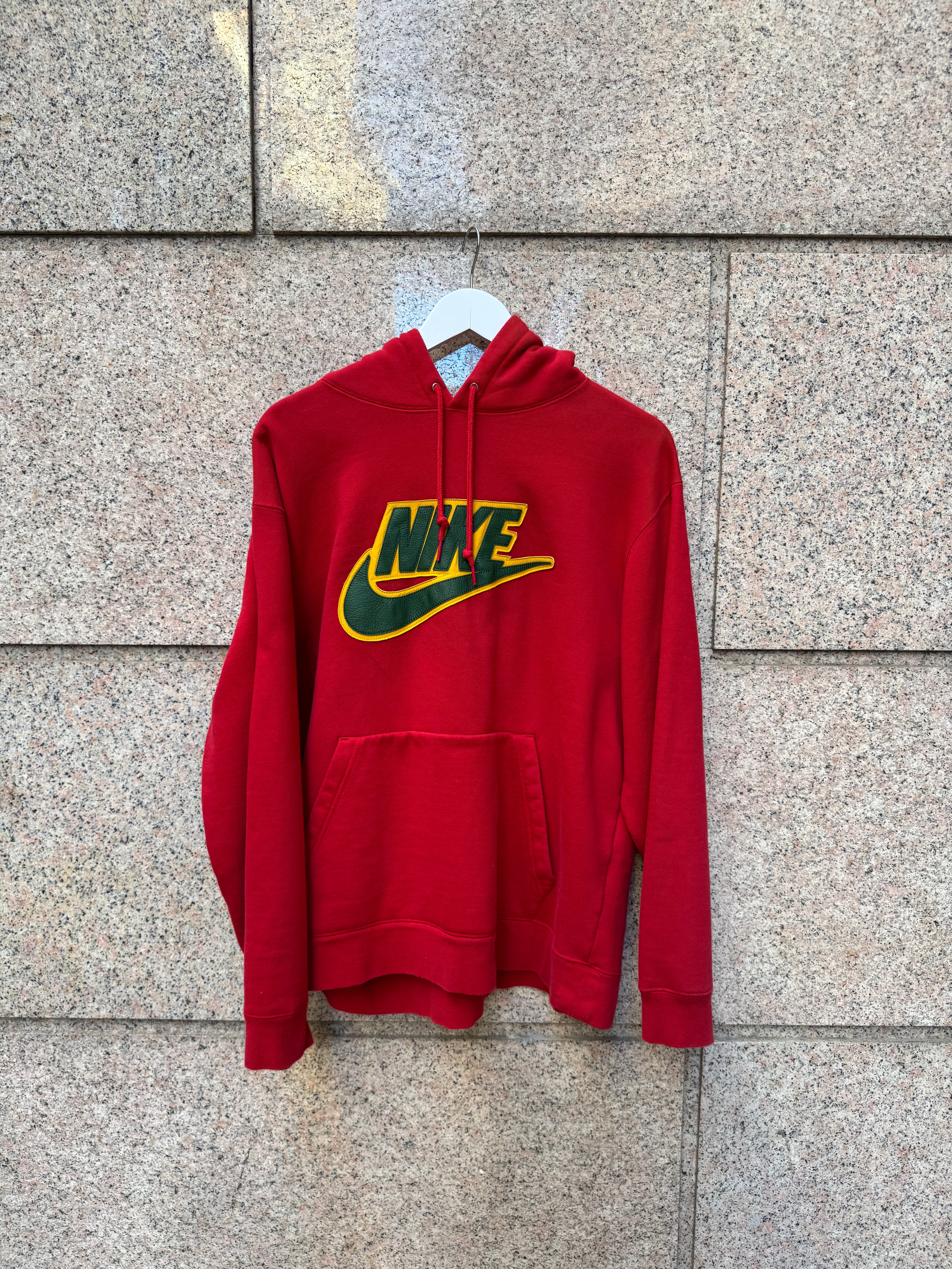 Supreme X NIke Hoodie Red - L (USED)