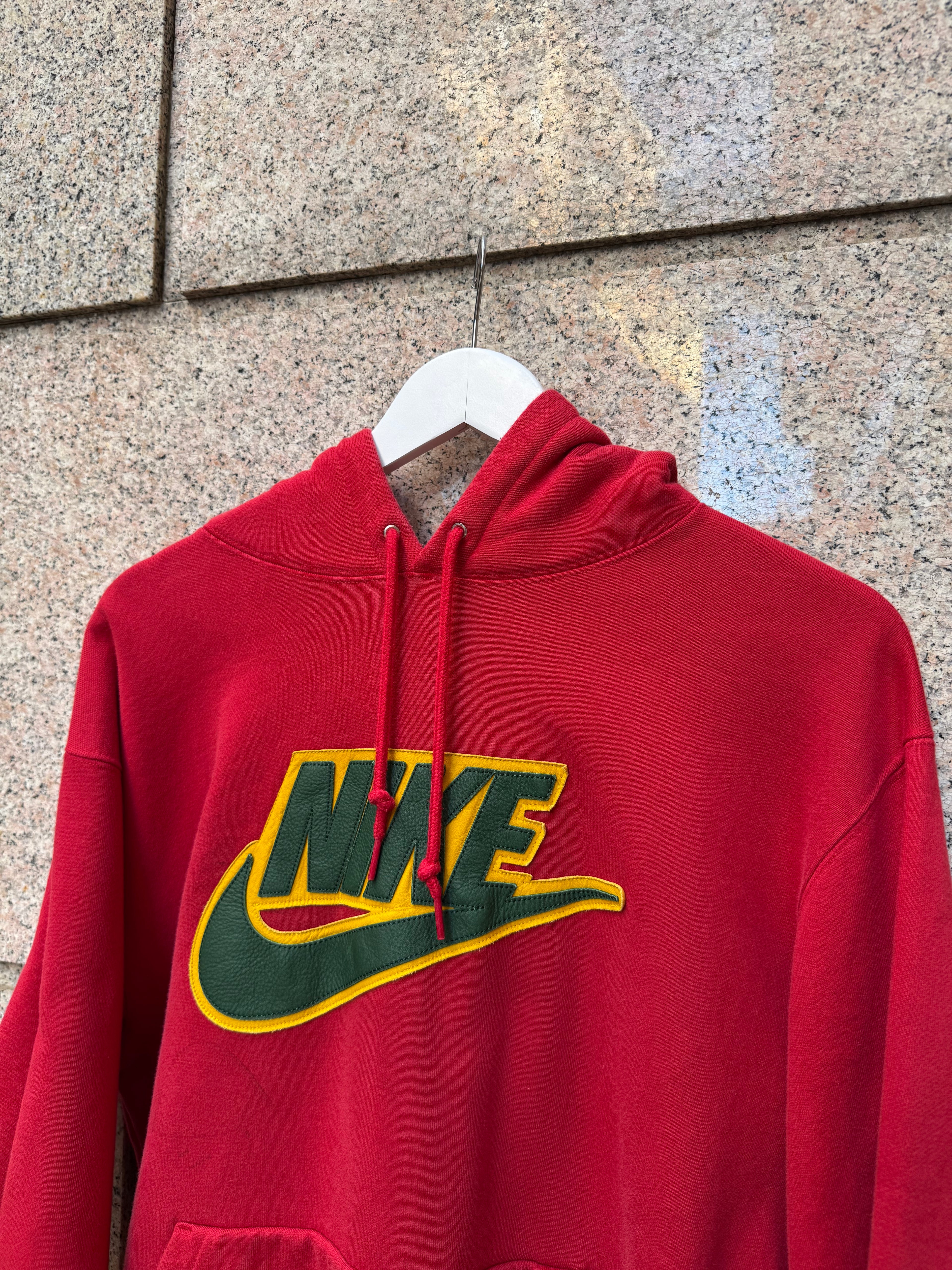 Supreme X NIke Hoodie Red - L (USED)