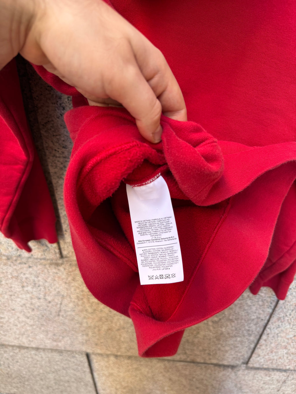 Supreme X NIke Hoodie Red - L (USED)