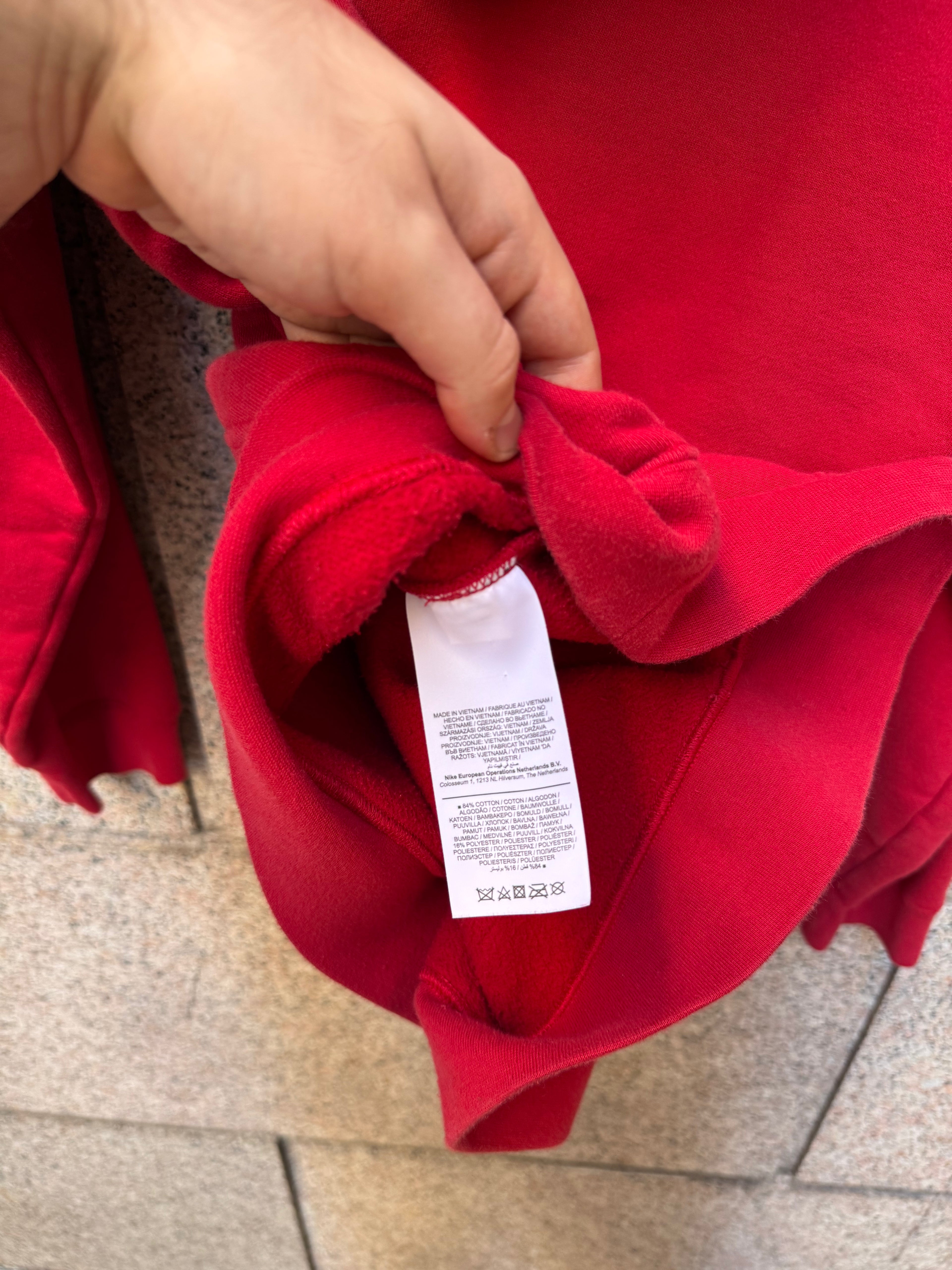 Supreme X NIke Hoodie Red - L (USED)