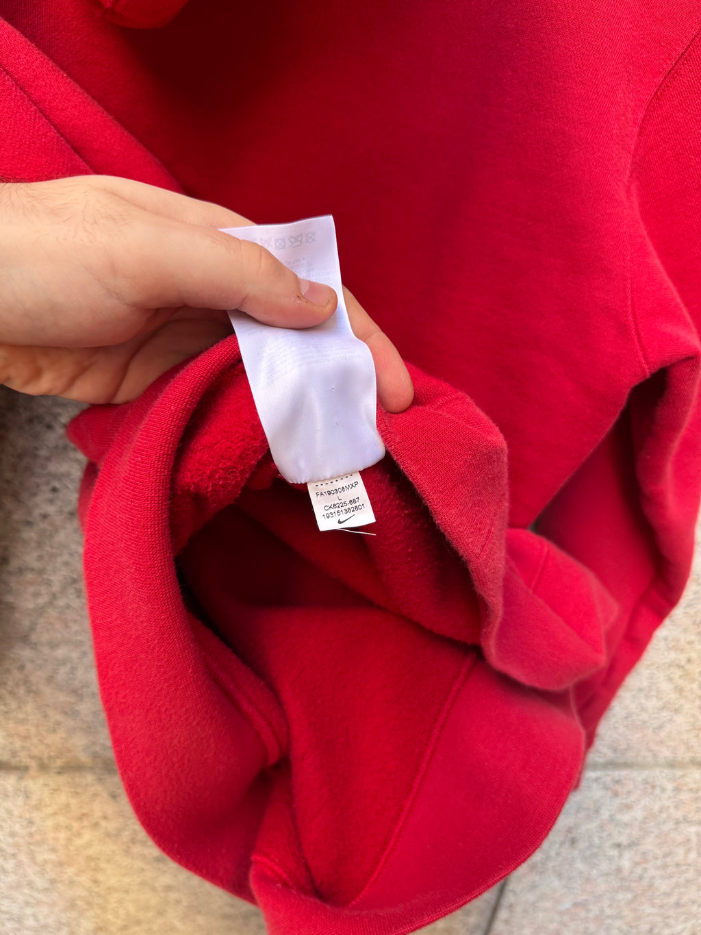 Supreme X NIke Hoodie Red - L (USED)