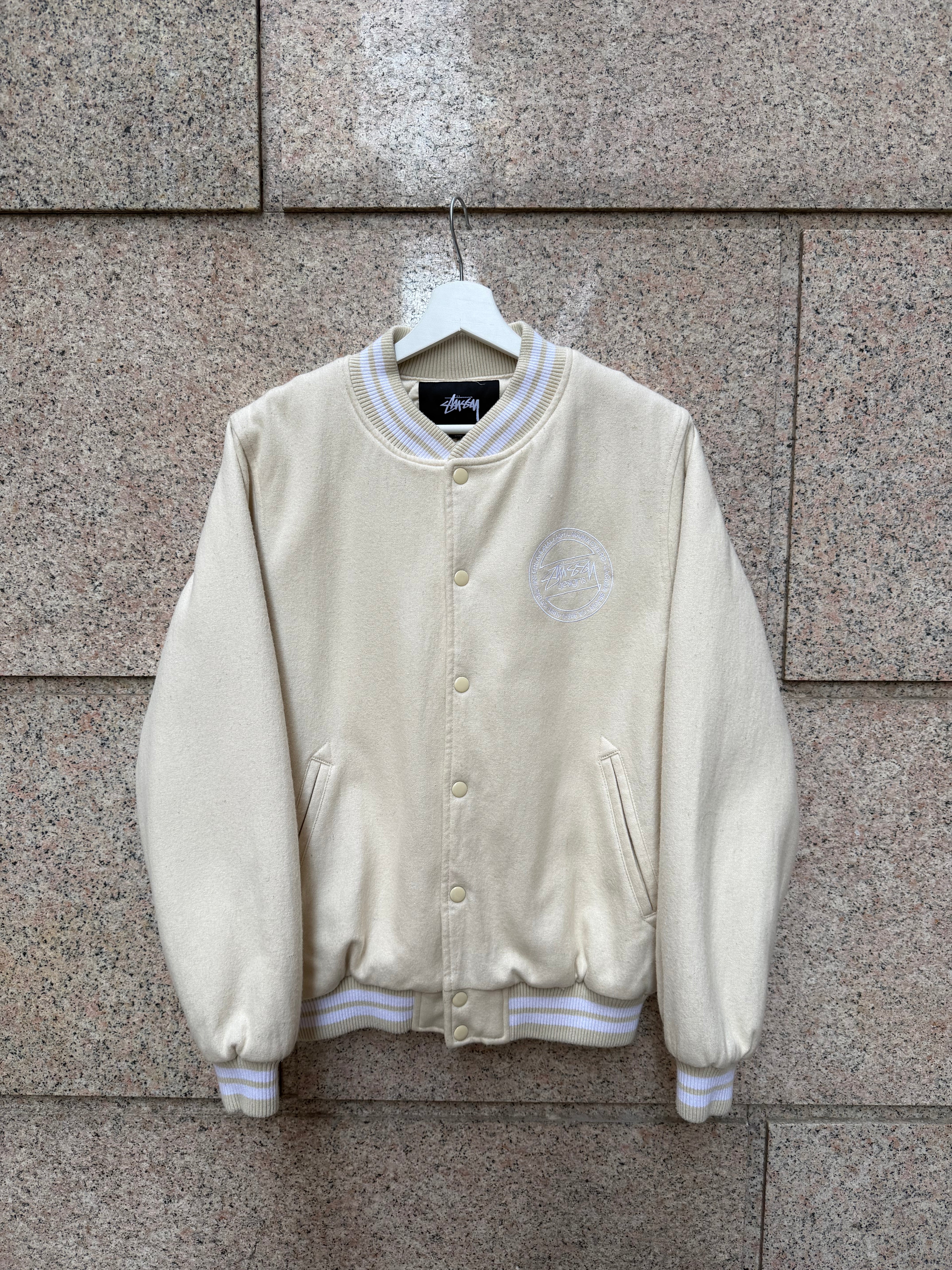 Stussy Varsity jacket Cream - S (USED)