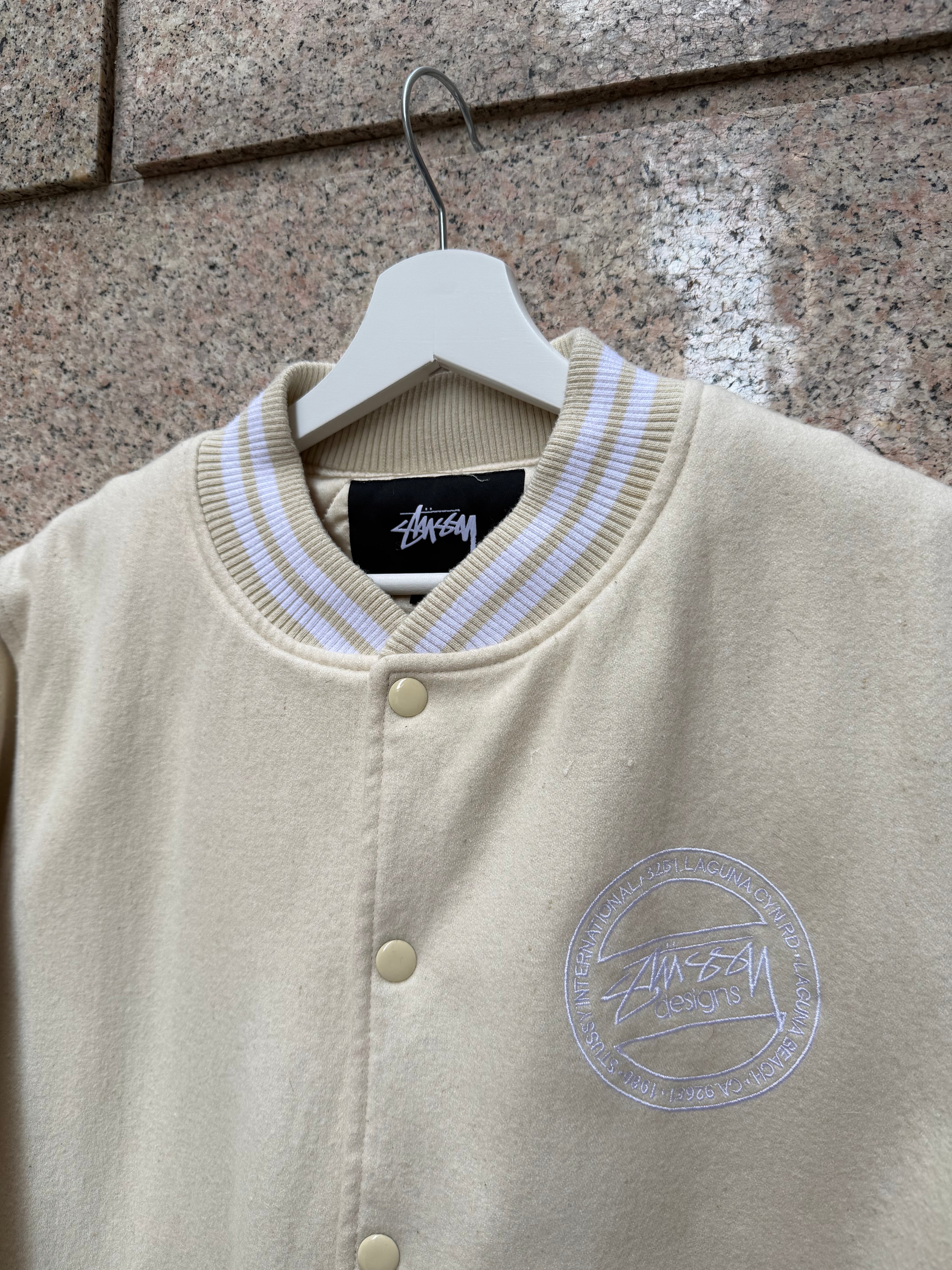 Stussy Varsity jacket Cream - S (USED)