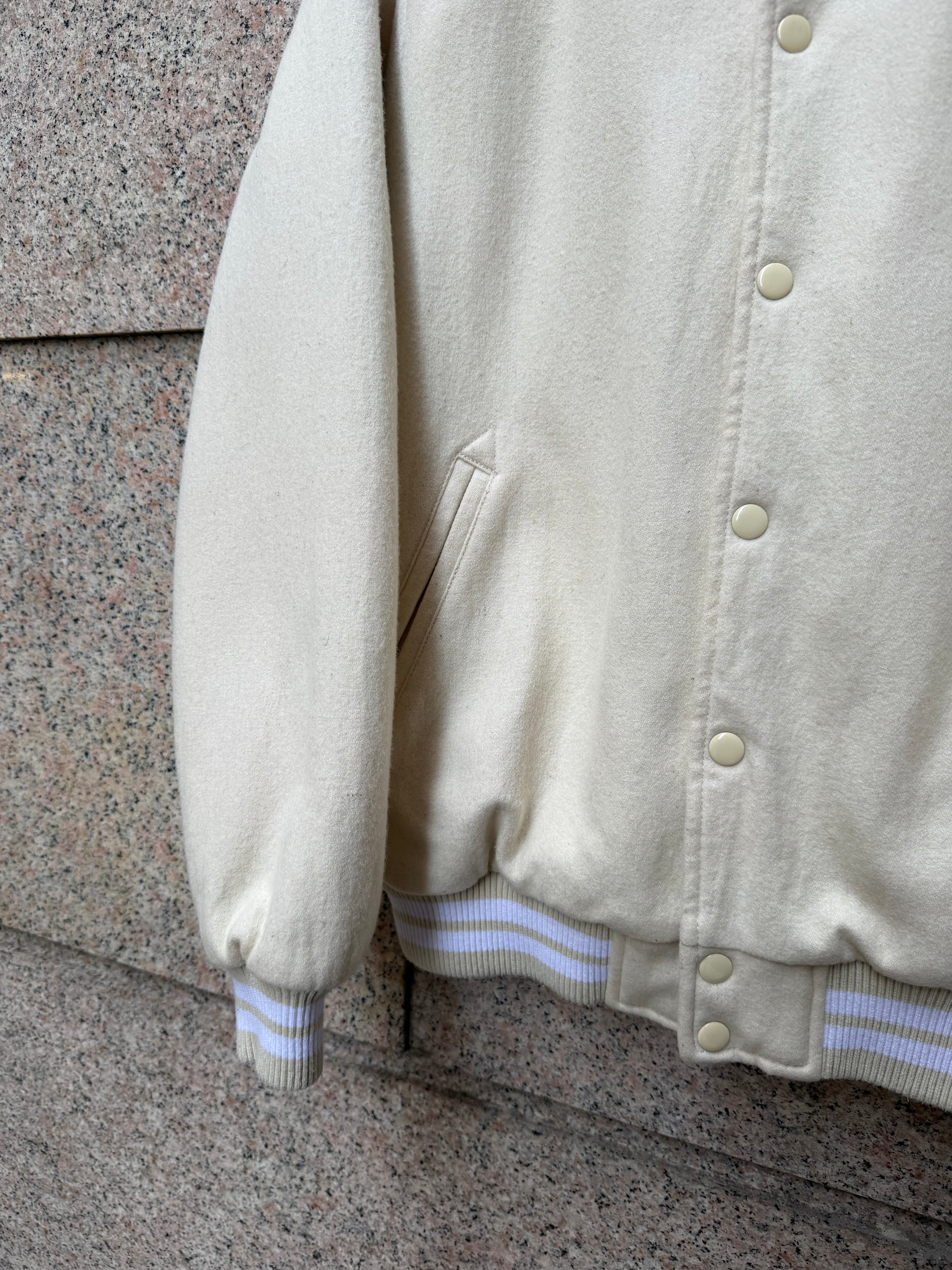Stussy Varsity jacket Cream - S (USED)