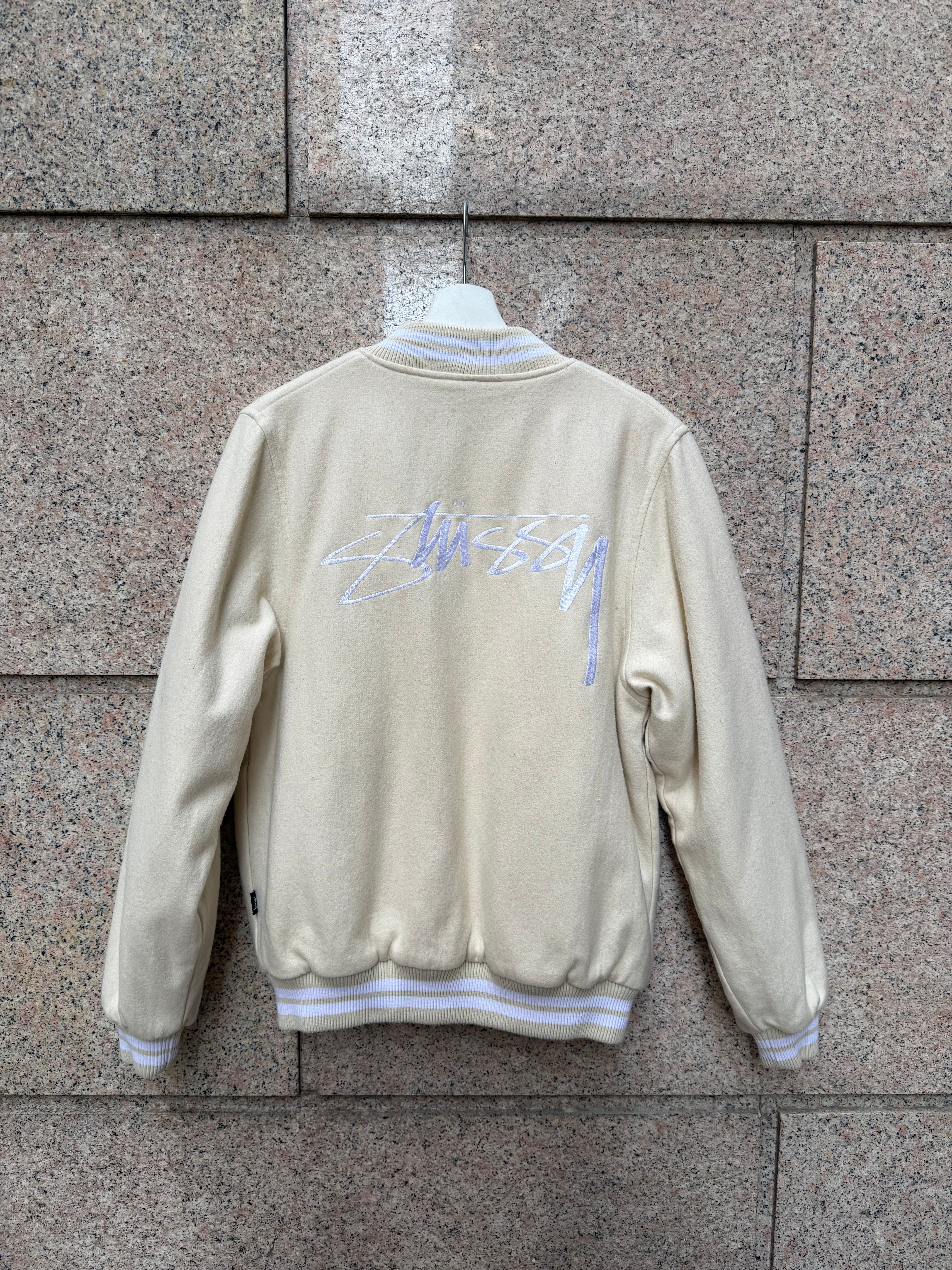 Stussy Varsity jacket Cream - S (USED)