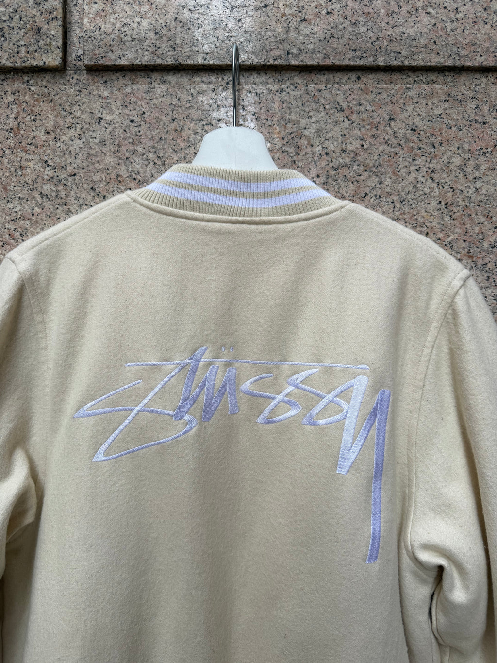 Stussy Varsity jacket Cream - S (USED)