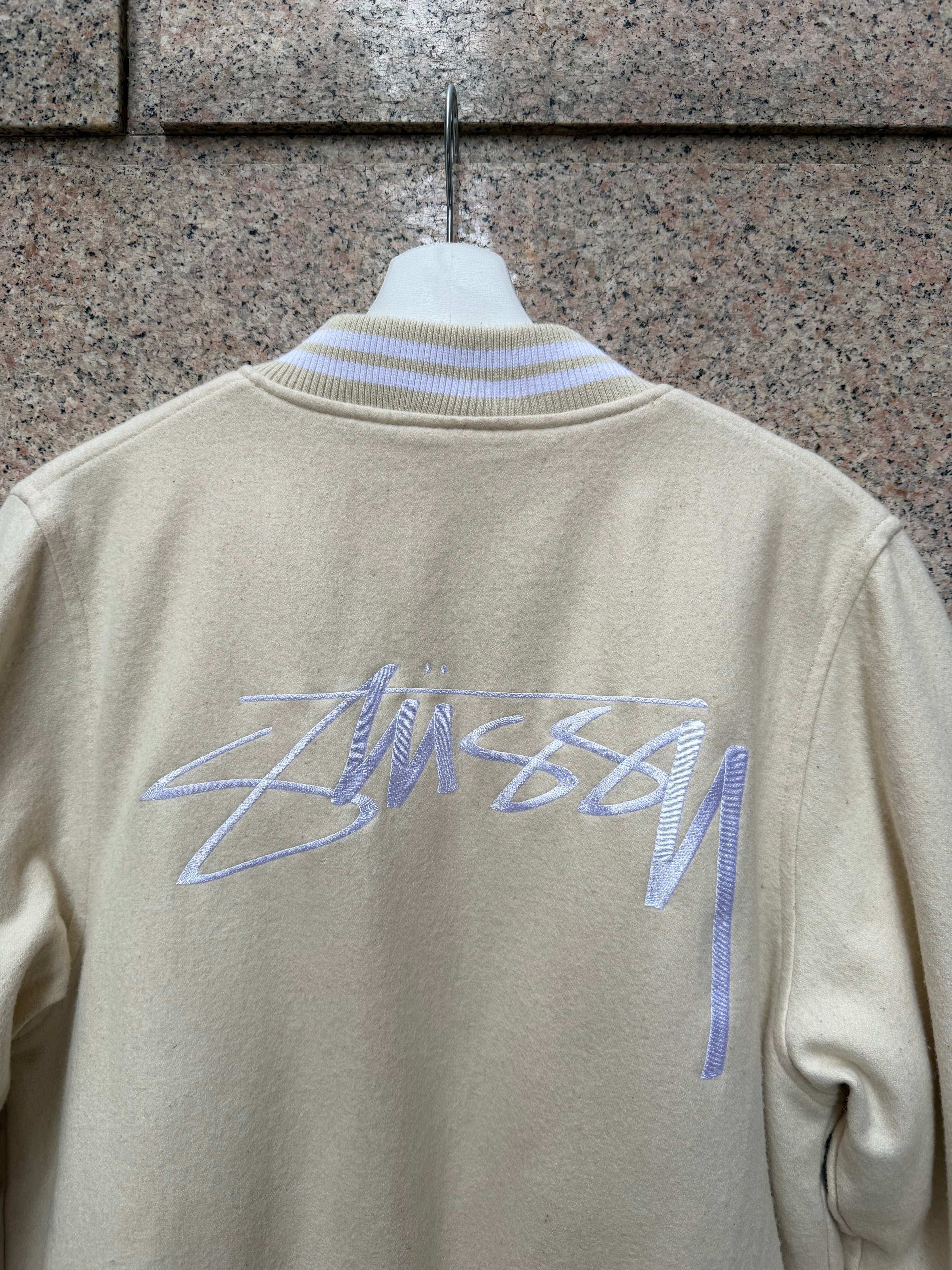 Stussy Varsity jacket Cream - S (USED)