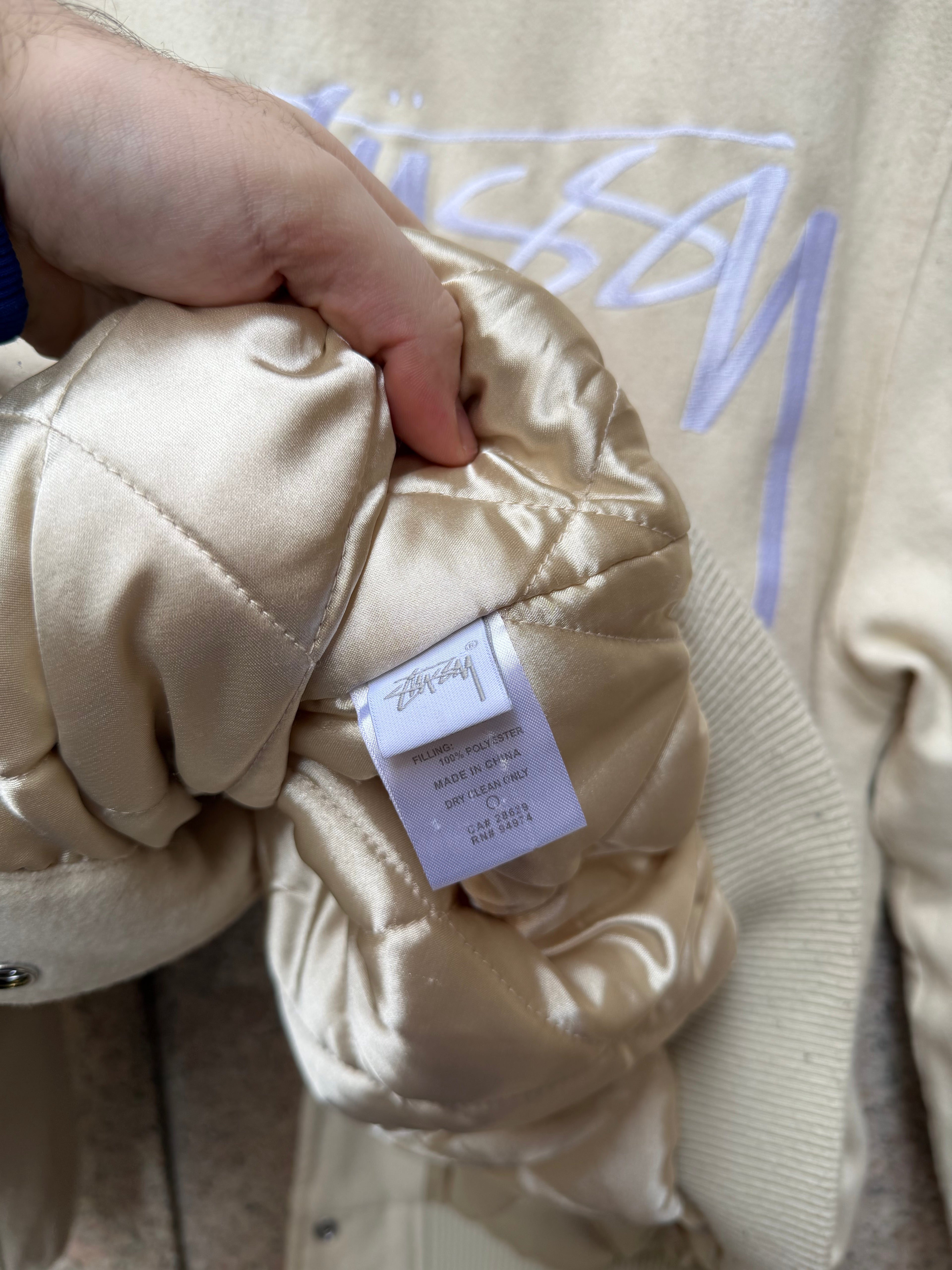 Stussy Varsity jacket Cream - S (USED)