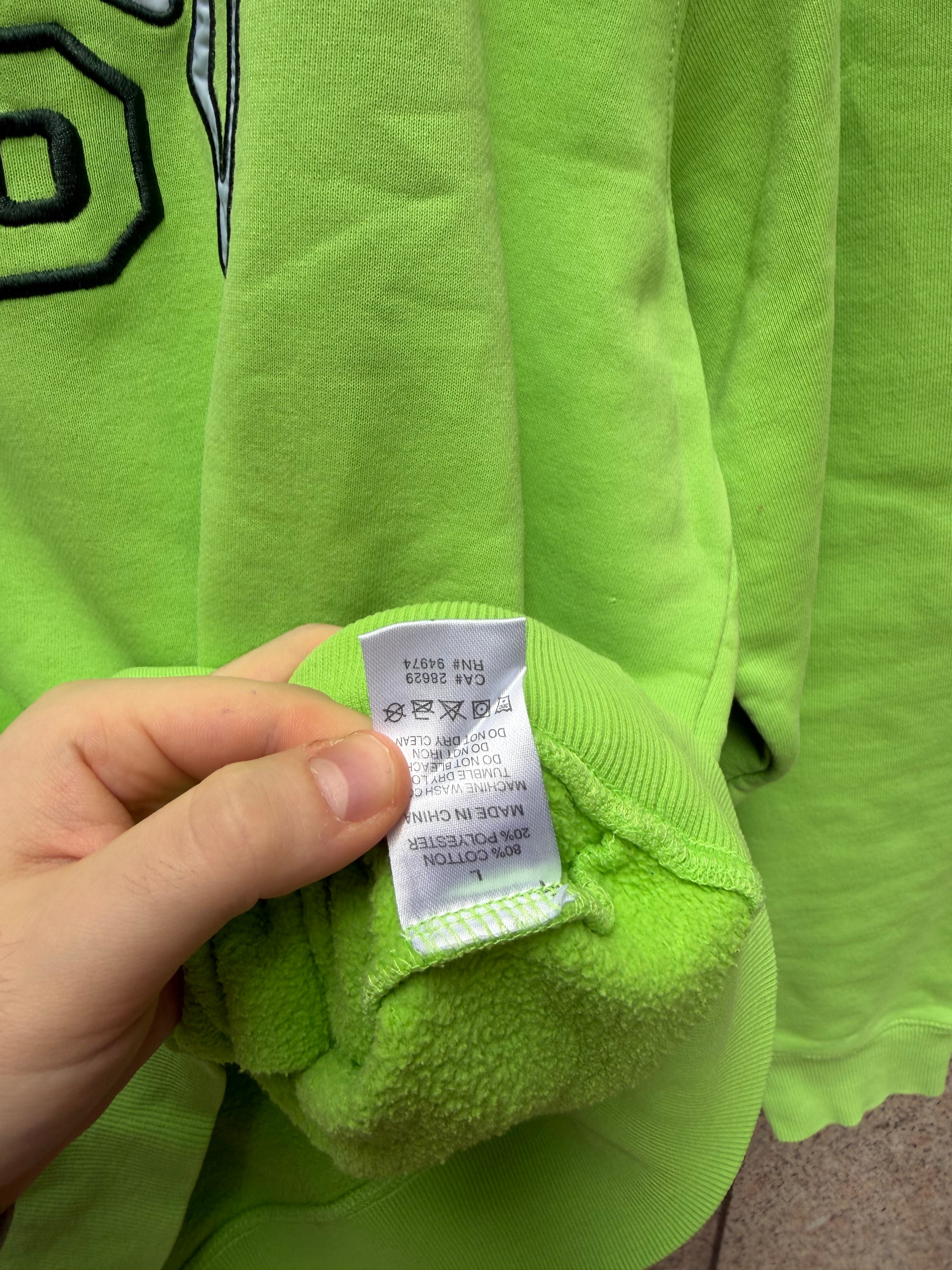 Stussy Green Crewneck Big Logo - L (USED)
