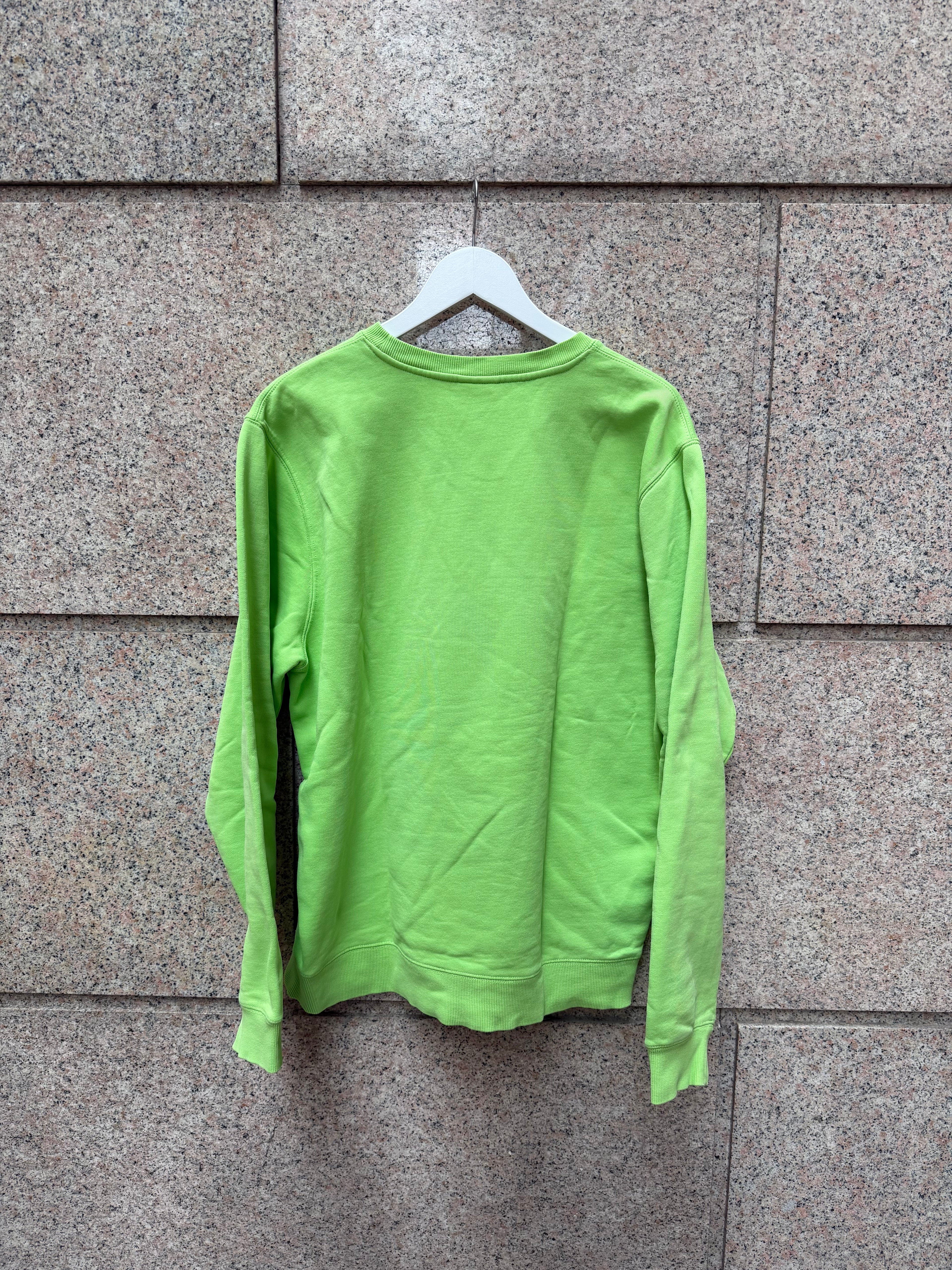 Stussy Green Crewneck Big Logo - L (USED)