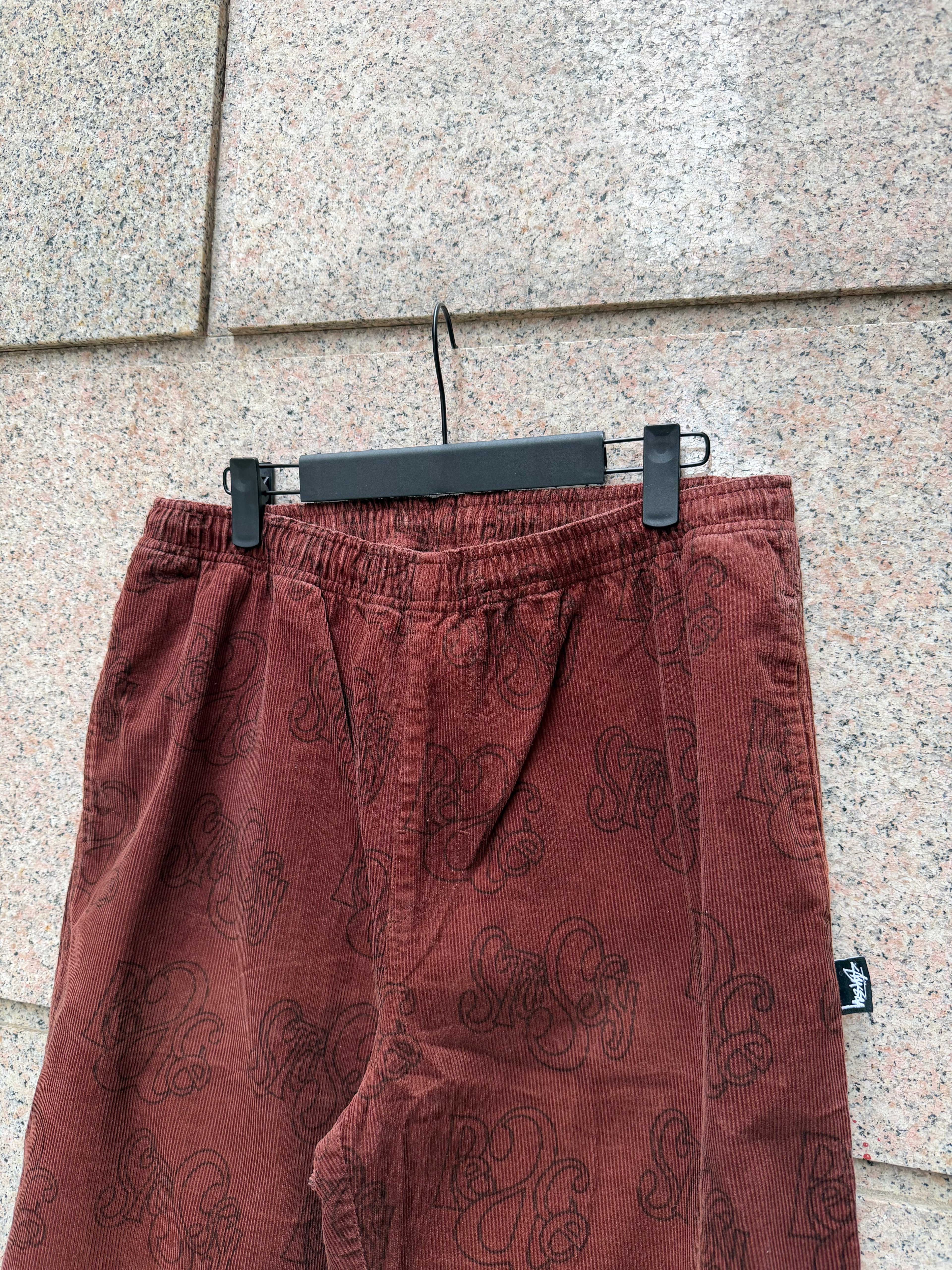 Stussy Brown Velvet Pants - M (USED)