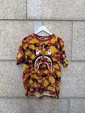A Bathing Ape Bape Shark Orange Camo T-Shirt L (USED)