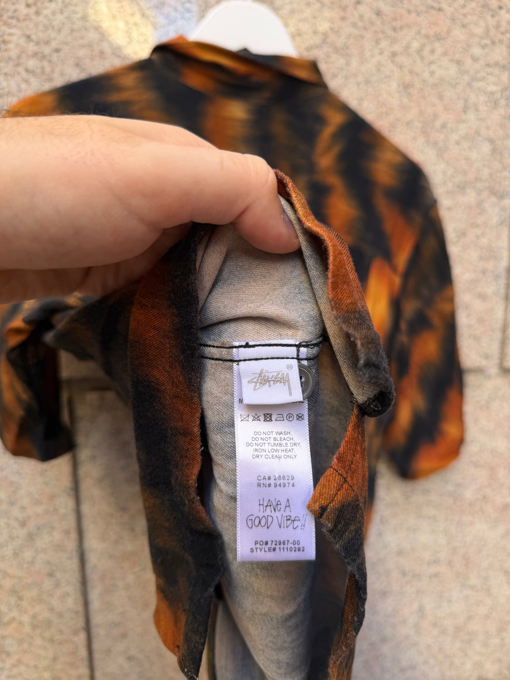 Stussy Fur Print Tiger Shirt M (USED)