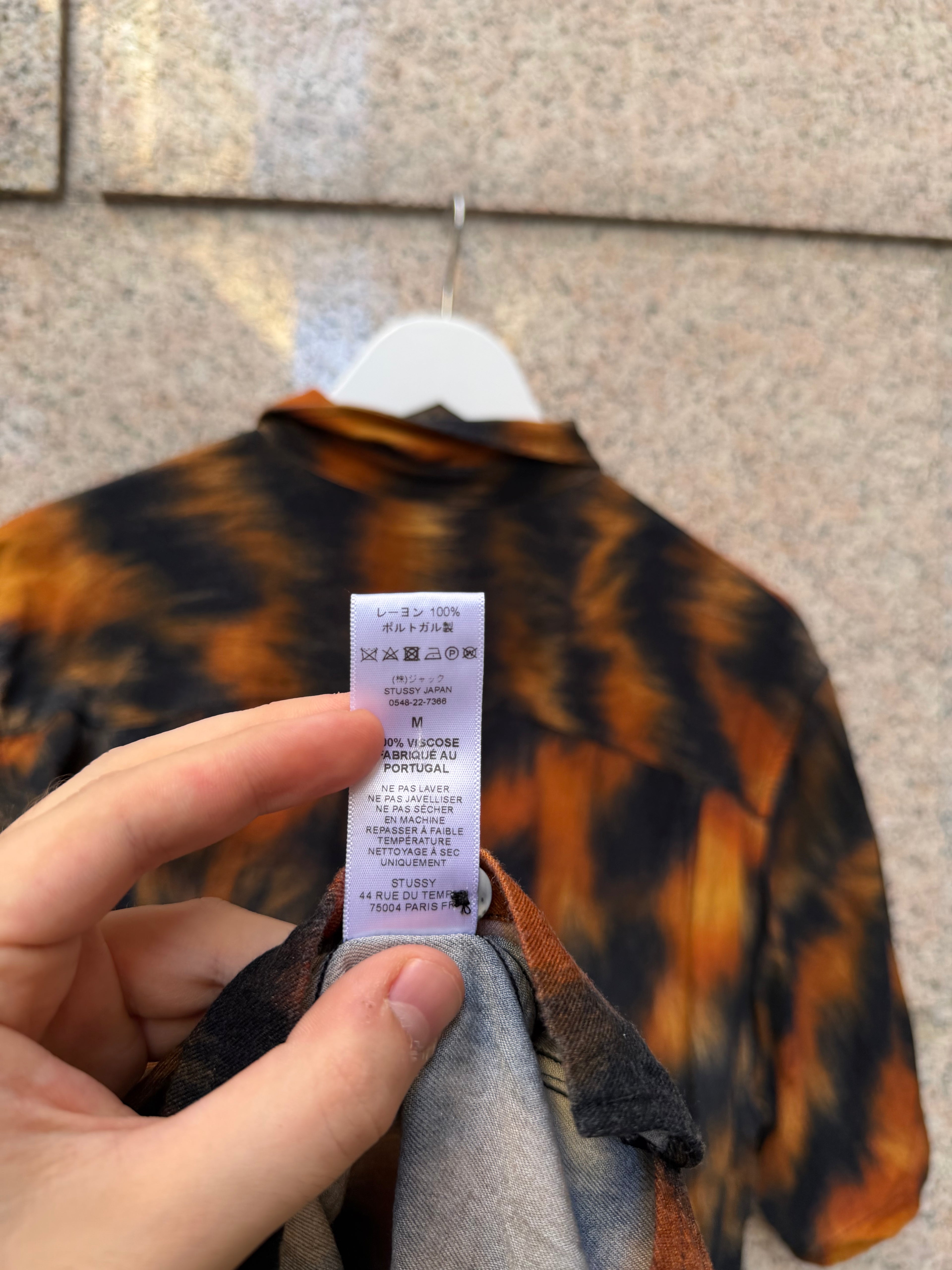 Stussy Fur Print Tiger Shirt M (USED)
