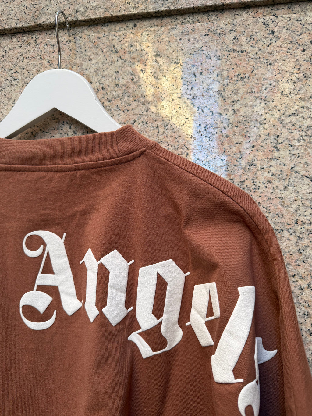 Palm Angels Classic Logo Over Brown T-Shirt - XL (USED)