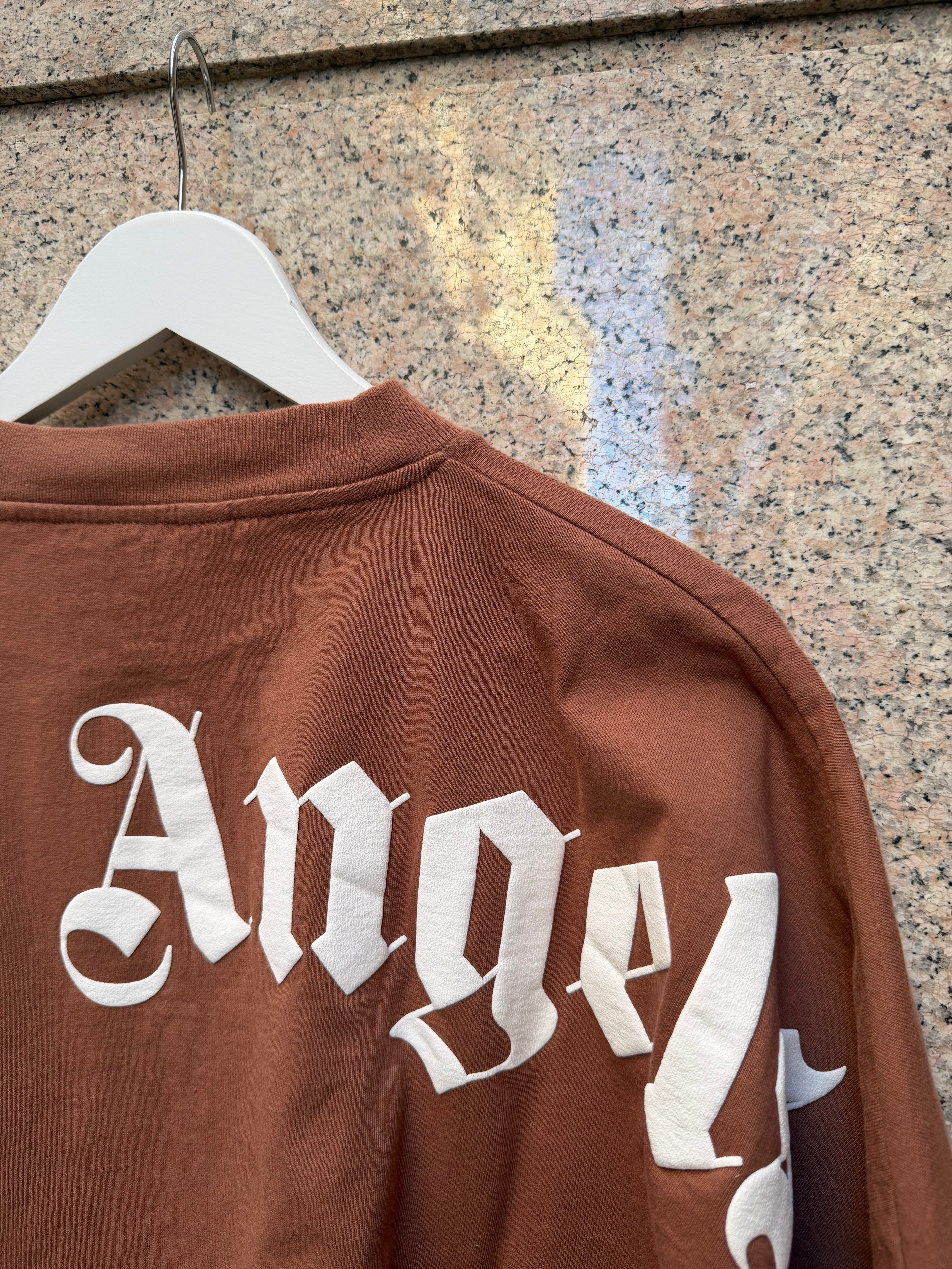 Palm Angels Classic Logo Over Brown T-Shirt - XL (USED)