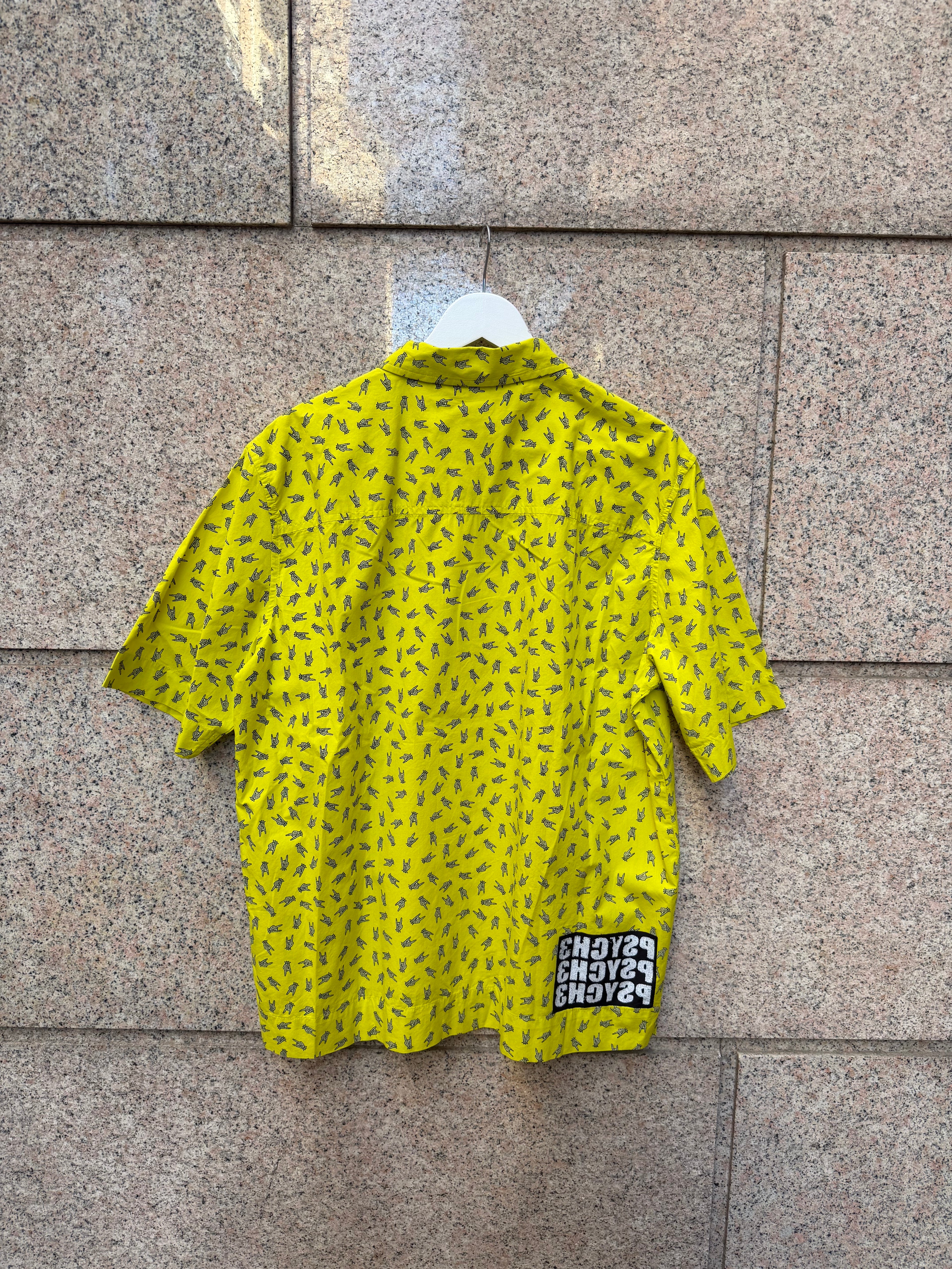 Diesel Acid Yellow Psych Shirt XL (USED)