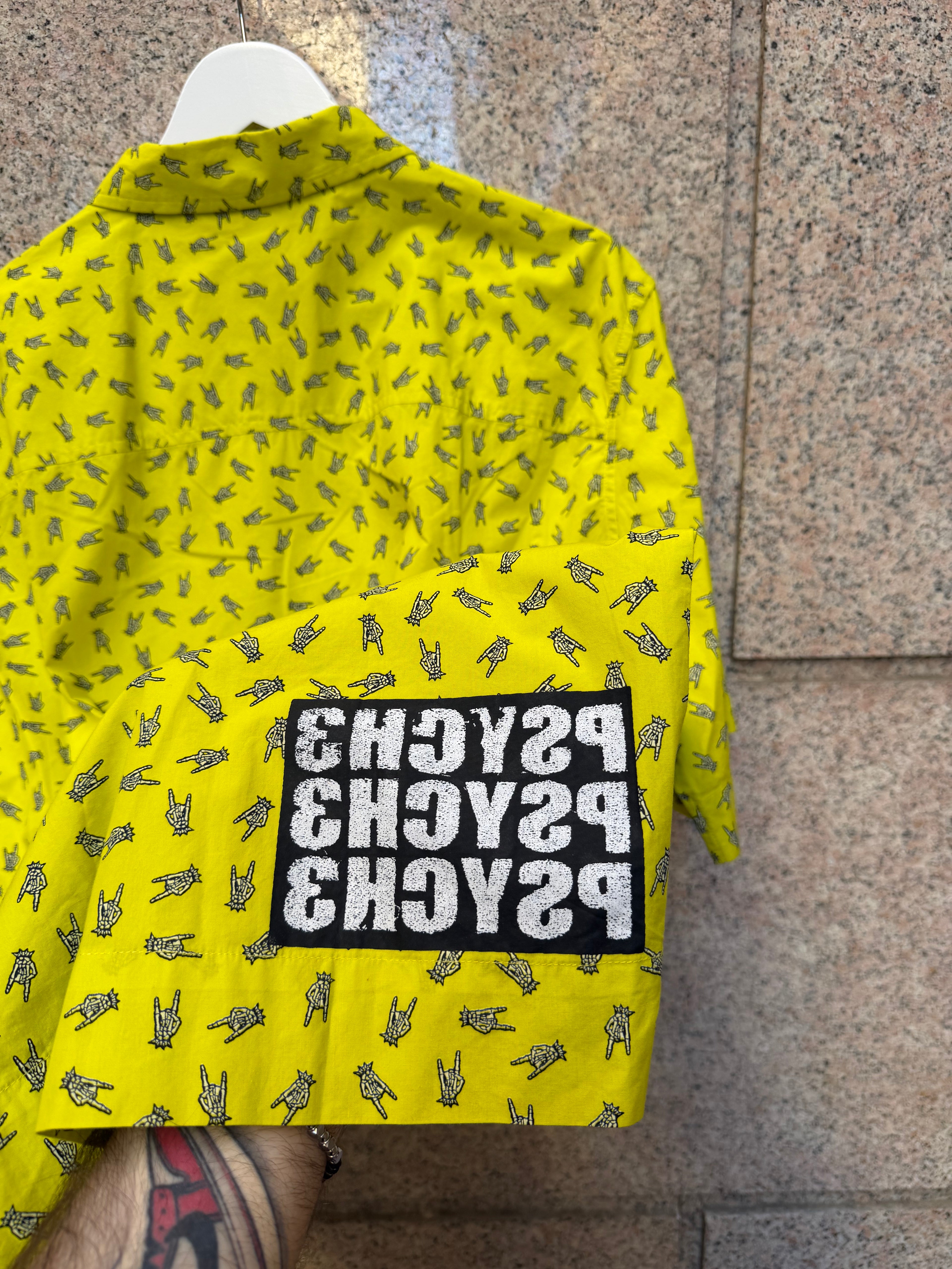 Diesel Acid Yellow Psych Shirt XL (USED)