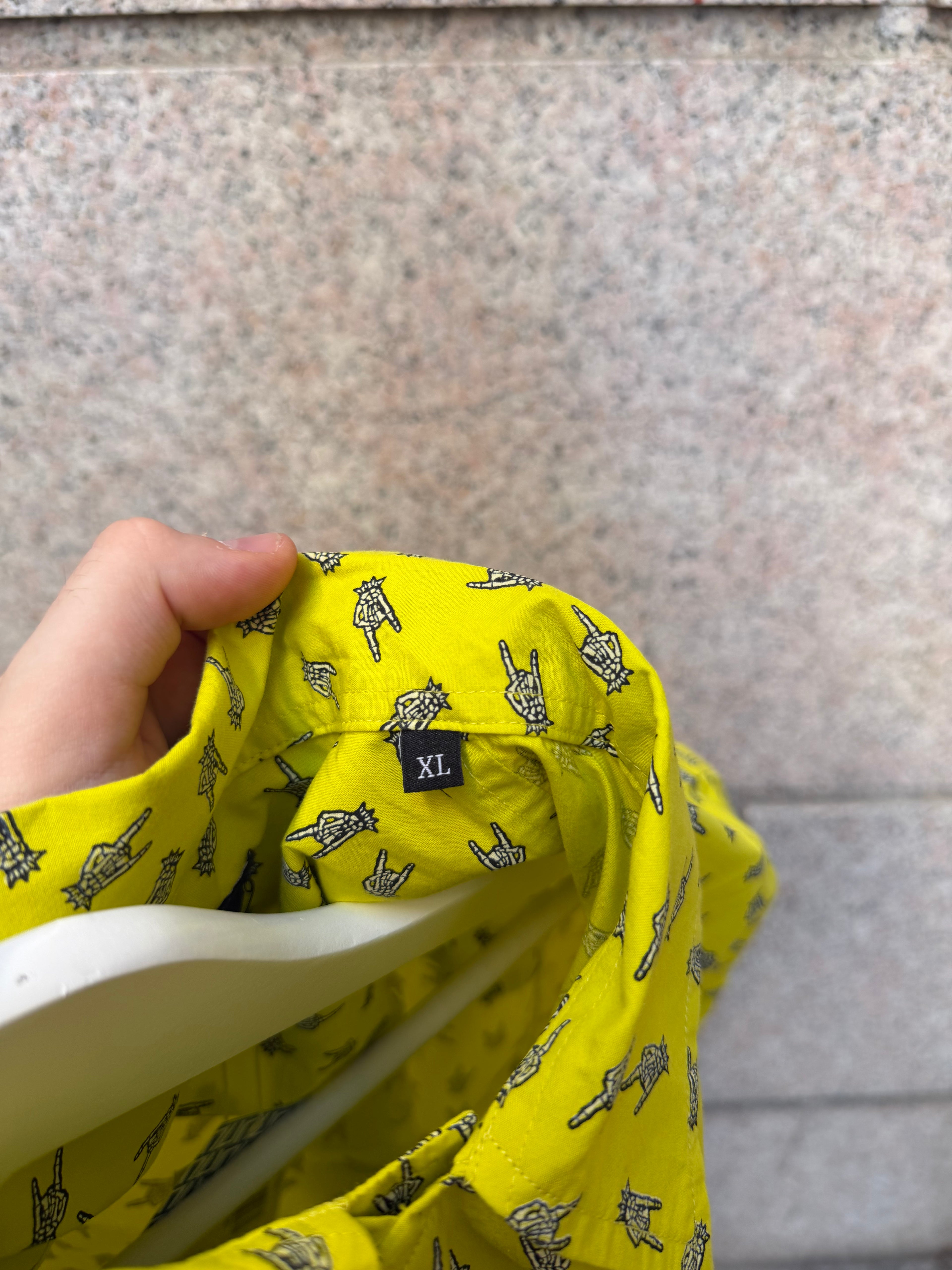 Diesel Acid Yellow Psych Shirt XL (USED)