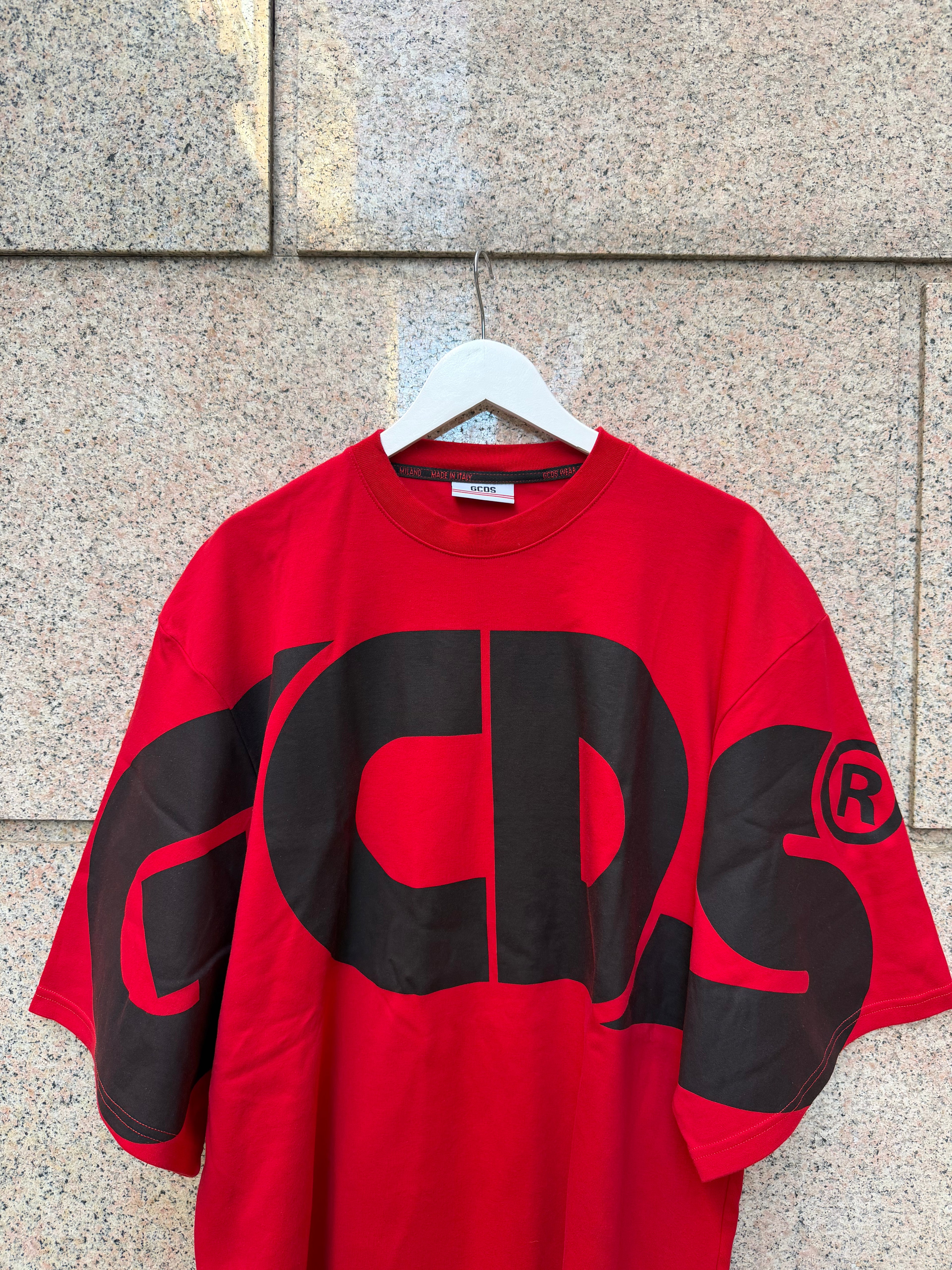GCDS Big Logo Red T-Shirt - XL (USED)