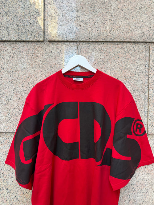 GCDS Big Logo Red T-Shirt - XL (USED)