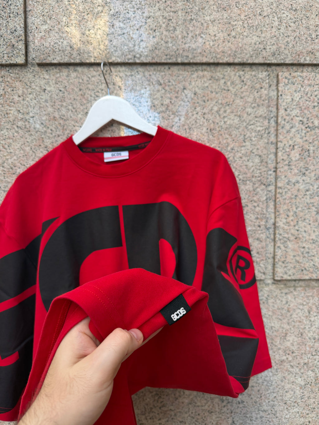 GCDS Big Logo Red T-Shirt - XL (USED)