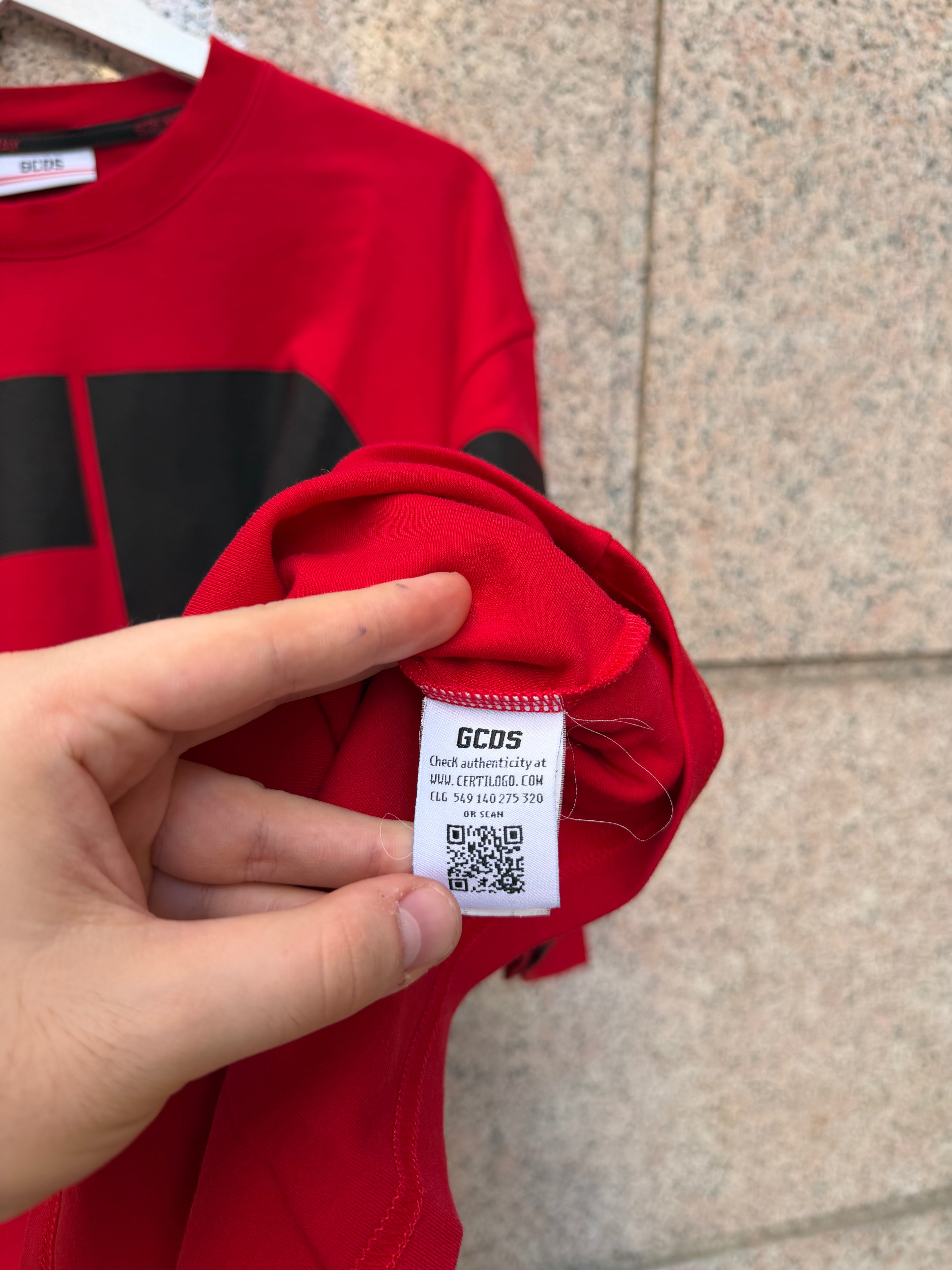 GCDS Big Logo Red T-Shirt - XL (USED)