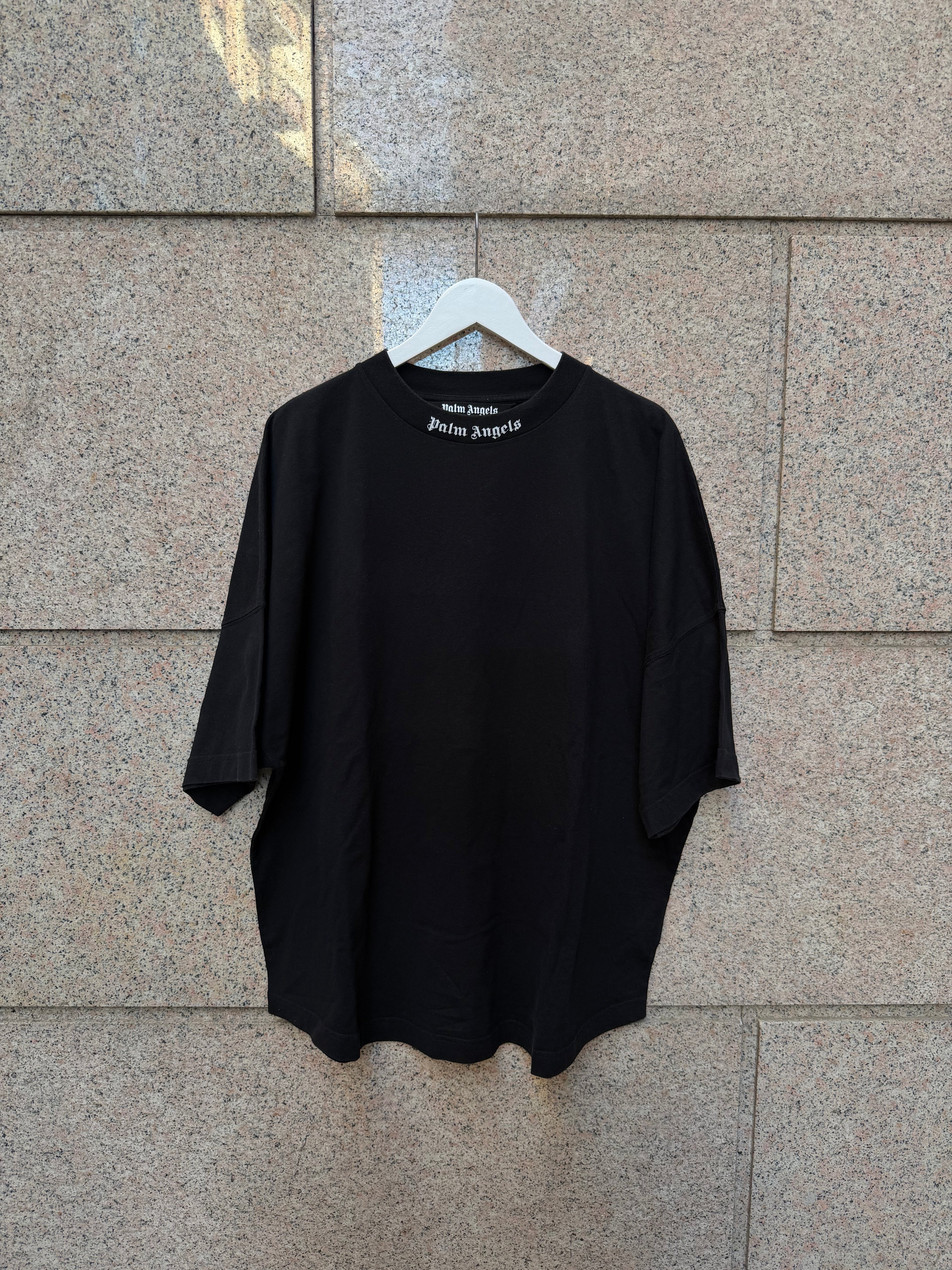 Palm Angels Classic Logo Over Black T-Shirt - XL (USED)