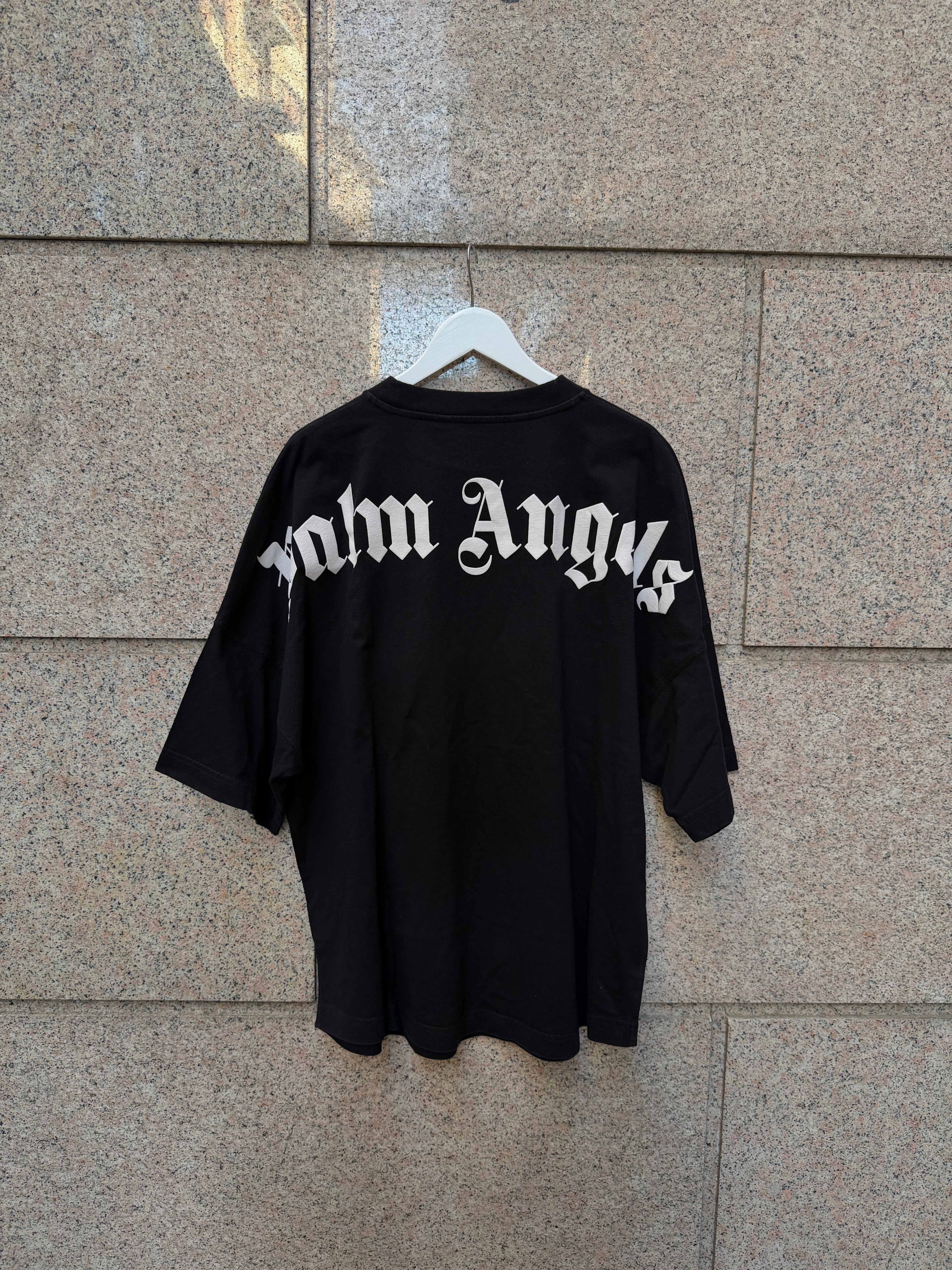 Palm Angels Classic Logo Over Black T-Shirt - XL (USED)