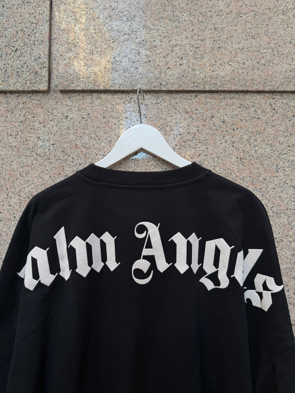 Palm Angels Classic Logo Over Black T-Shirt - XL (USED)