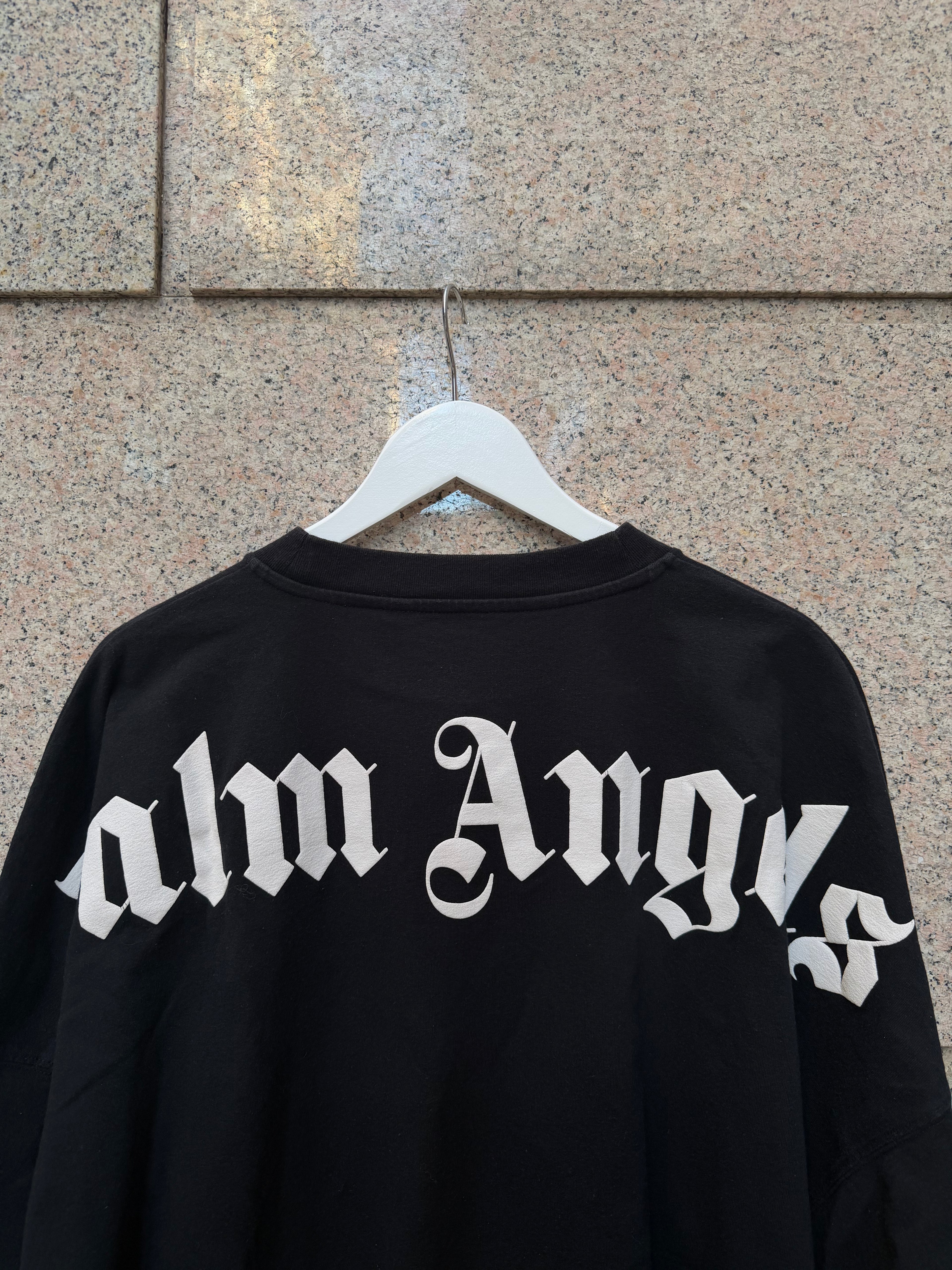 Palm Angels Classic Logo Over Black T-Shirt - XL (USED)